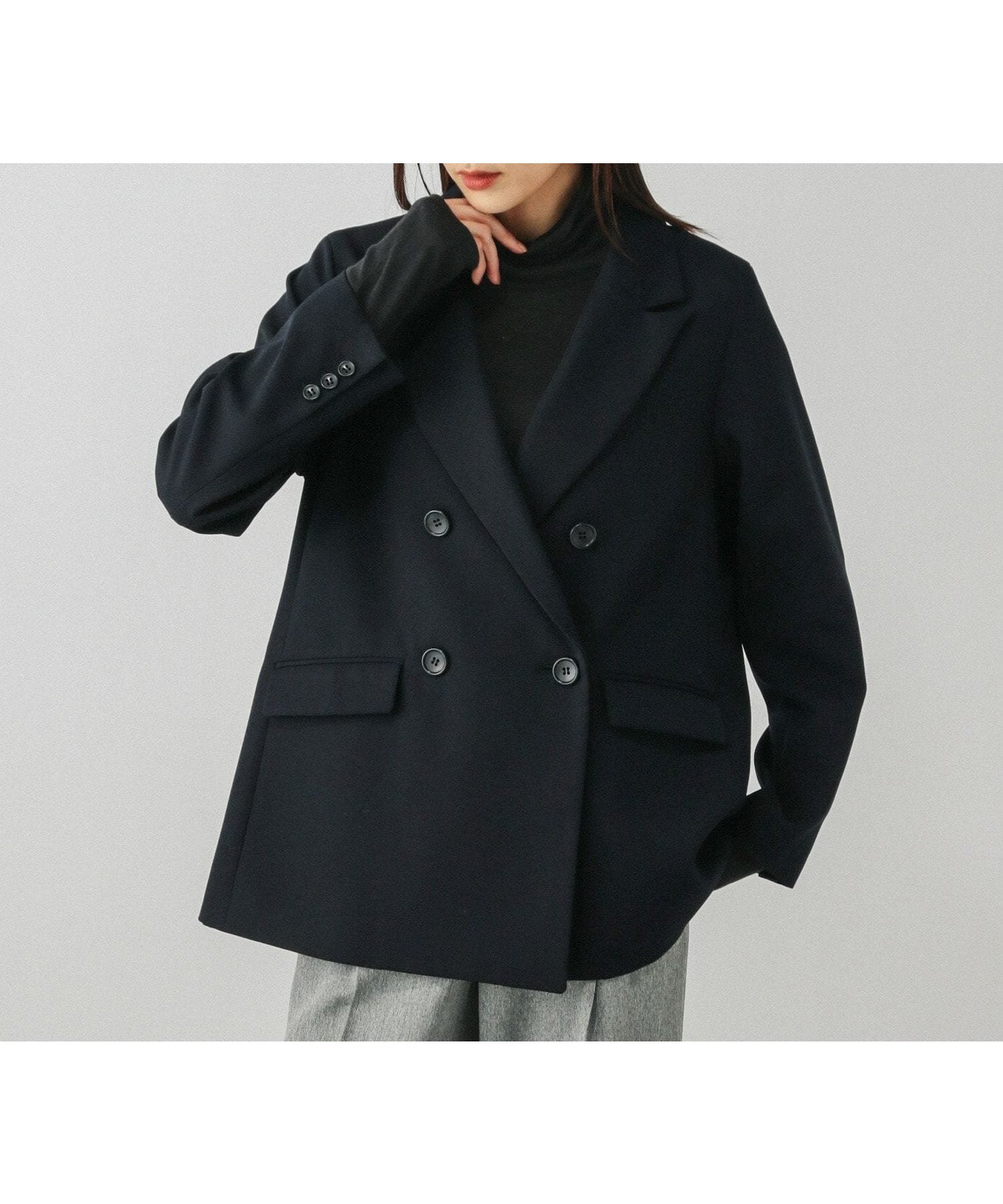 【グローバルワーク/GLOBAL WORK】のお手入れラクラクセットアップ/ダブルジャケット/611133 インテリア・キッズ・メンズ・レディースファッション・服の通販 founy(ファニー) 　ファッション　Fashion　レディースファッション　Fashion for Women　アウター　Coat / Outerwear Collection　レディースジャケット・軽アウター　Jackets　インナー　Innerwear　春　Spring　シェイプ　Shape, Slim Fit　ジャケット　Jacket, Outerwear　ストレート　Straight, Straight Cut　セットアップ　Set-Up, Coordinated Outfit　ダウン　Down, Puffer　ダブル　Double, Double-Breasted　デニム　Denim, Jeans Material　トレンド　Trend, Trending Now　パターン　Pattern, Design Print　フリル　Frill, Ruffle　プリーツ　Pleats, Pleated　ボックス　Boxy, Box Shape　ボトム　Bottoms, Lower Wear　レース　Lace, Lace Fabric　ワイド　Wide, Wide Fit　S/S・春夏　SS, Spring/Summer, Warm Season　おすすめ　Recommended / Our Picks　夏　Summer　セレモニー　Ceremony　ビジネス 仕事 通勤　Business / Work / Commuting　ネイビー88|ID: prp329100004918364 ipo3291000000036890134