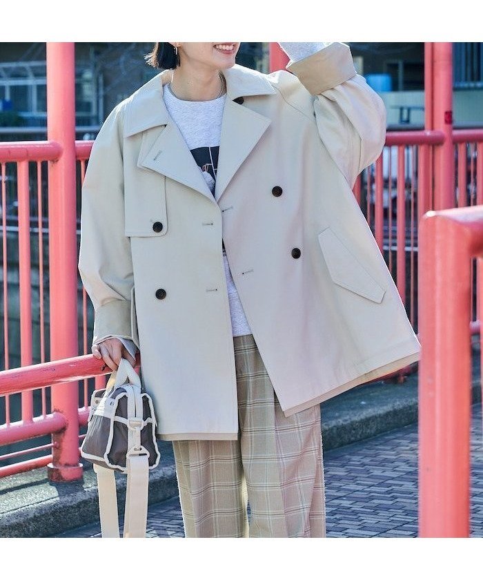 【フリークスストア/FREAK'S STORE】の配色 ショート トレンチコート/ミニ フレアコート/スプリングコート 全3色 インテリア・キッズ・メンズ・レディースファッション・服の通販 founy(ファニー) ファッション Fashion レディースファッション Fashion for Women アウター Coat / Outerwear Collection コート・ロングコート・ピーコート Long Coats, Peacoats & More トレンチコート / 春秋の定番アウター Trench Coats 2026年 2026 クール Cool, Chic ショート Short, Short Length トリミング Trimming, Decorative Edge トレンド Trend, Trending Now ハイネック High Neck, Mock Neck フェミニン Feminine, Girly フレア Flare, Flared ミドル Middle Length, Mid Height 夏 Summer 春 Spring S/S・春夏 SS, Spring/Summer, Warm Season オフホワイト|ID: prp329100004918367 ipo3291000000036890142