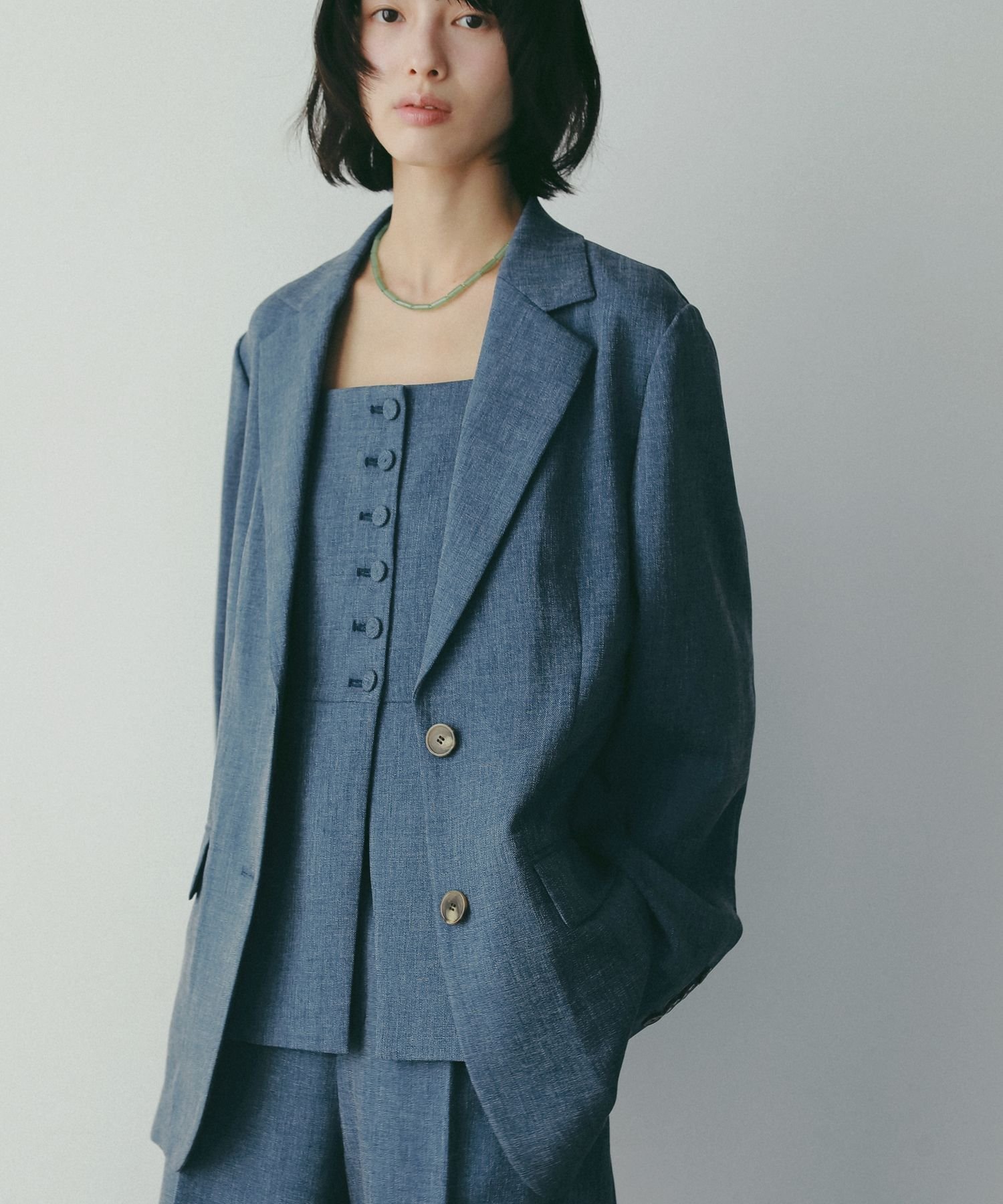 【アパートバイローリーズ/apart by lowrys】の【多機能・Sサイズ展開】リネンライクシングルジャケット インテリア・キッズ・メンズ・レディースファッション・服の通販 founy(ファニー) 　ファッション　Fashion　レディースファッション　Fashion for Women　アウター　Coat / Outerwear Collection　レディースジャケット・軽アウター　Jackets　おすすめ　Recommended / Our Picks　ウォッシャブル　Machine Washable　ジャケット　Jacket, Outerwear　ベスト　Vest, Waistcoat　ルーズ　Loose, Oversized　ビジネス 仕事 通勤　Business / Work / Commuting　夏　Summer　ブルー85|ID: prp329100004918368 ipo3291000000036890149