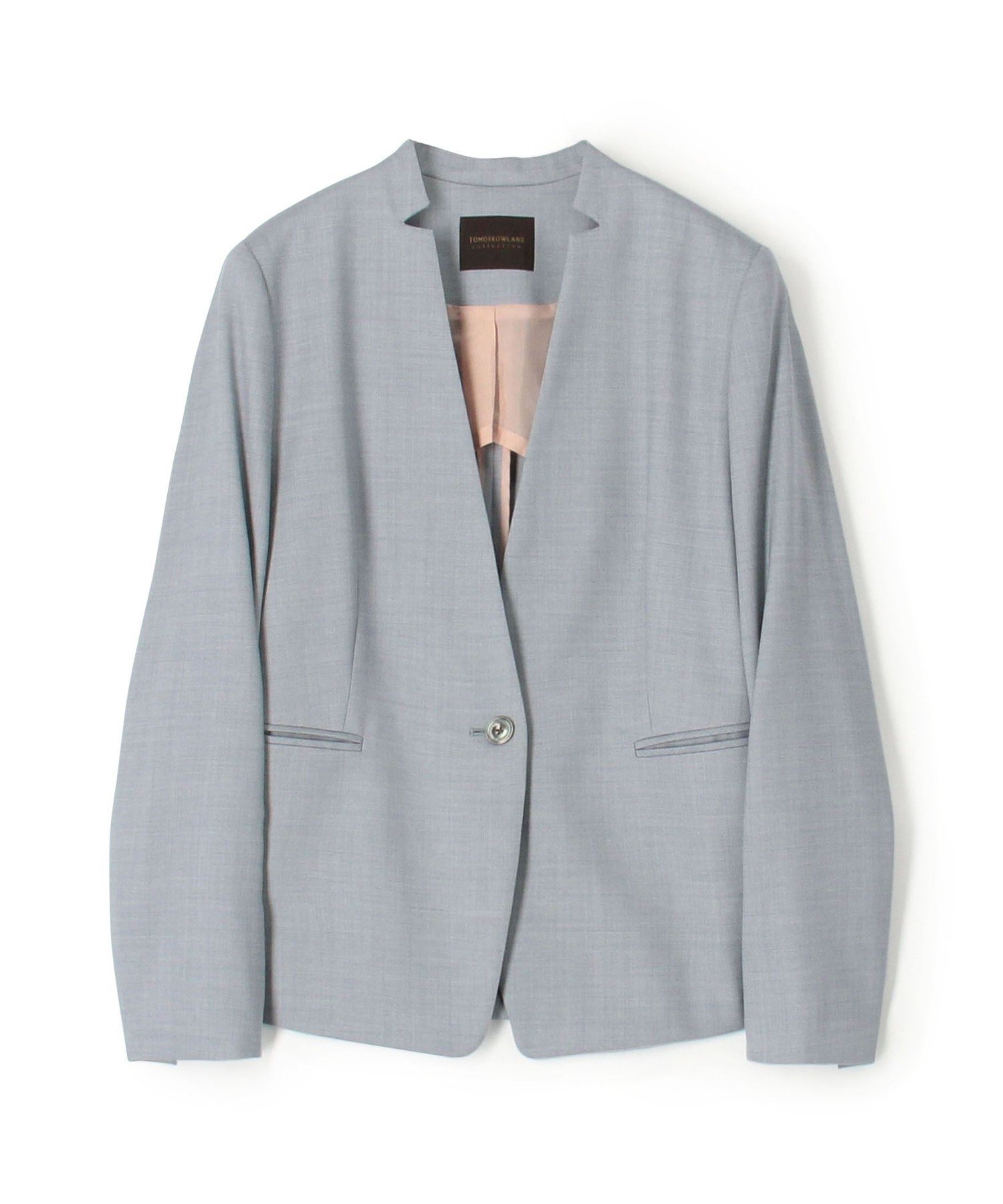 【トゥモローランド/TOMORROWLAND】のシャイニーシャーク キザミカラージャケット インテリア・キッズ・メンズ・レディースファッション・服の通販 founy(ファニー) ファッション Fashion レディースファッション Fashion for Women アウター Coat / Outerwear Collection レディースジャケット・軽アウター Jackets カッティング Cutting Detail コンパクト Compact, Small Size コンビネゾン Jumpsuit, All-in-One シェイプ Shape, Slim Fit シルク Silk, 100% Silk ストレッチ Stretch, Stretchy Fabric セットアップ Set-Up, Coordinated Outfit フロント Front, Front Design モダン Modern, Contemporary おすすめ Recommended / Our Picks エレガント 上品 Elegant セレモニー Ceremony 入学式 Entrance Ceremony 65 ブルーグレー|ID: prp329100004918372 ipo3291000000036890163