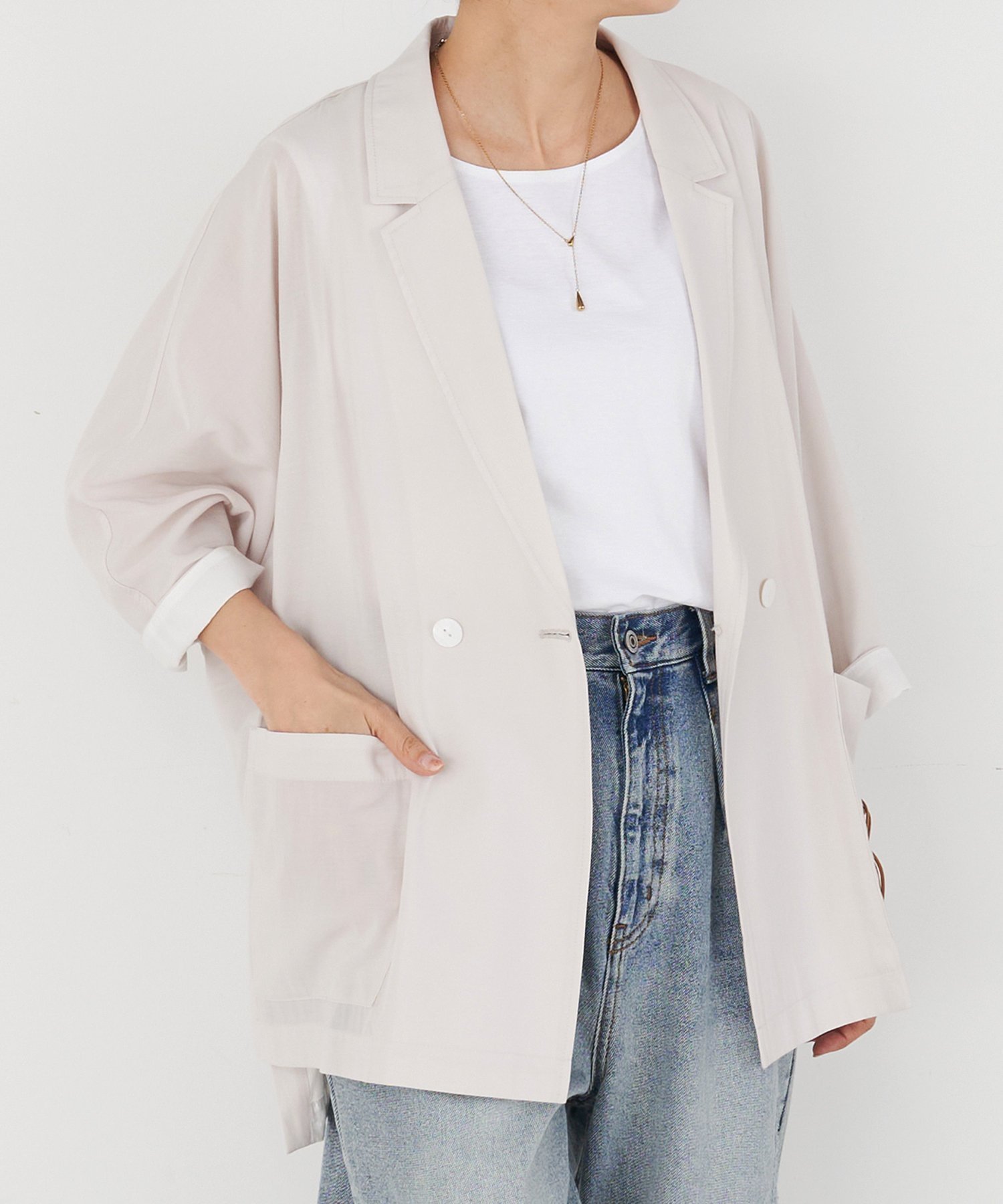 【ビアズリー/BEARDSLEY】のシアードルマンジャケット インテリア・キッズ・メンズ・レディースファッション・服の通販 founy(ファニー) 　ファッション　Fashion　レディースファッション　Fashion for Women　アウター　Coat / Outerwear Collection　レディースジャケット・軽アウター　Jackets　インナー　Innerwear　ジャケット　Jacket, Outerwear　タンク　Tank Top, Sleeveless Top　バランス　Balance, Style Balance　リラックス　Relax, Relaxed Fit　再入荷　Restock / Back in Stock　おすすめ　Recommended / Our Picks　夏　Summer　エレガント 上品　Elegant　グレージュ|ID: prp329100004918375 ipo3291000000036890174