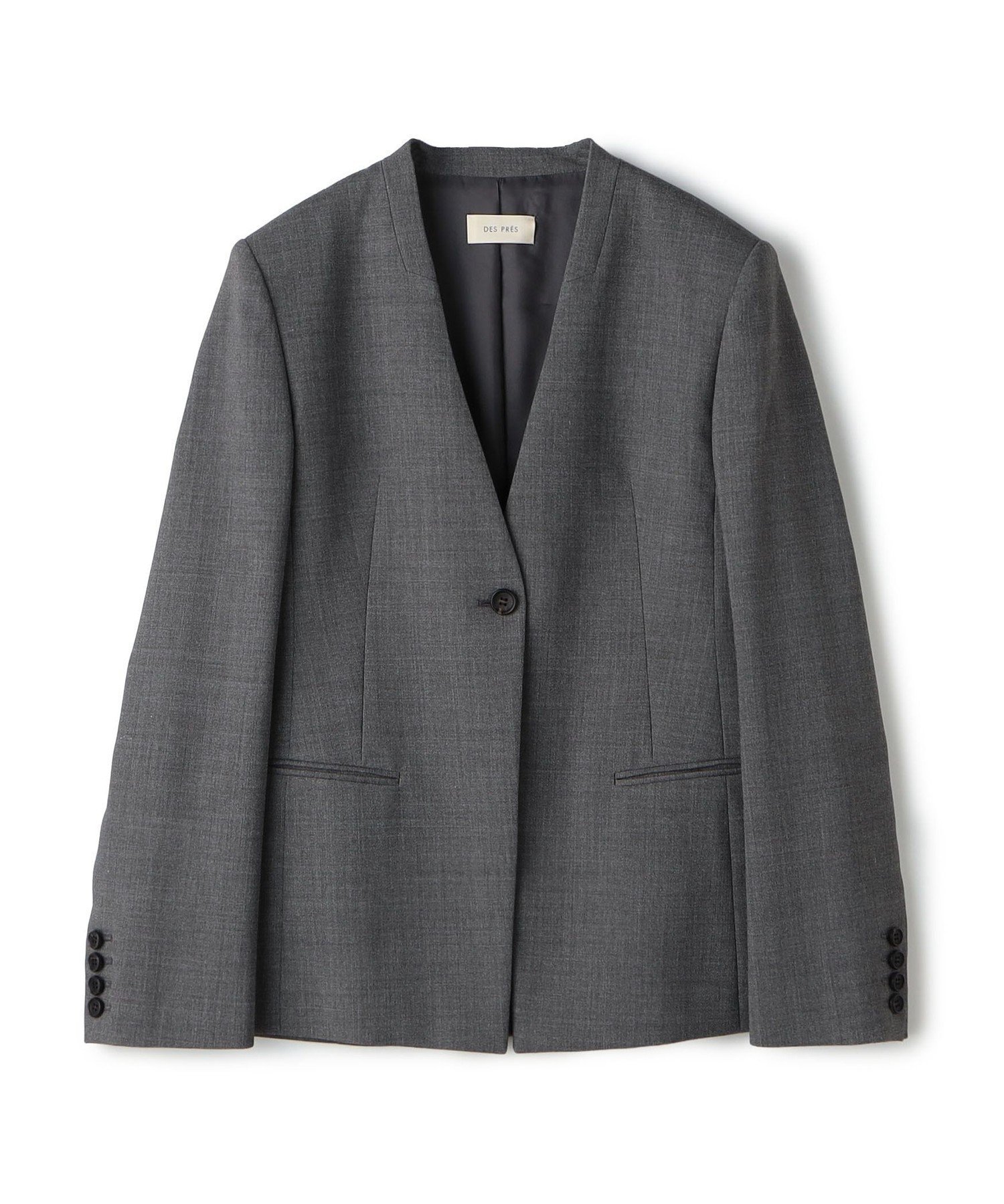 【トゥモローランド/TOMORROWLAND】のポリエステルウールバラシャ Vカラージャケット 人気、トレンドファッション・服の通販 founy(ファニー) 　ファッション　Fashion　レディースファッション　Fashion for Women　アウター　Coat / Outerwear Collection　レディースジャケット・軽アウター　Jackets　おすすめ　Recommended / Our Picks　ジャケット　Jacket, Outerwear　セットアップ　Set-Up, Coordinated Outfit　フロント　Front, Front Design　ベーシック　Basic, Essential　 other-1|ID: prp329100004918378 ipo3291000000036890182