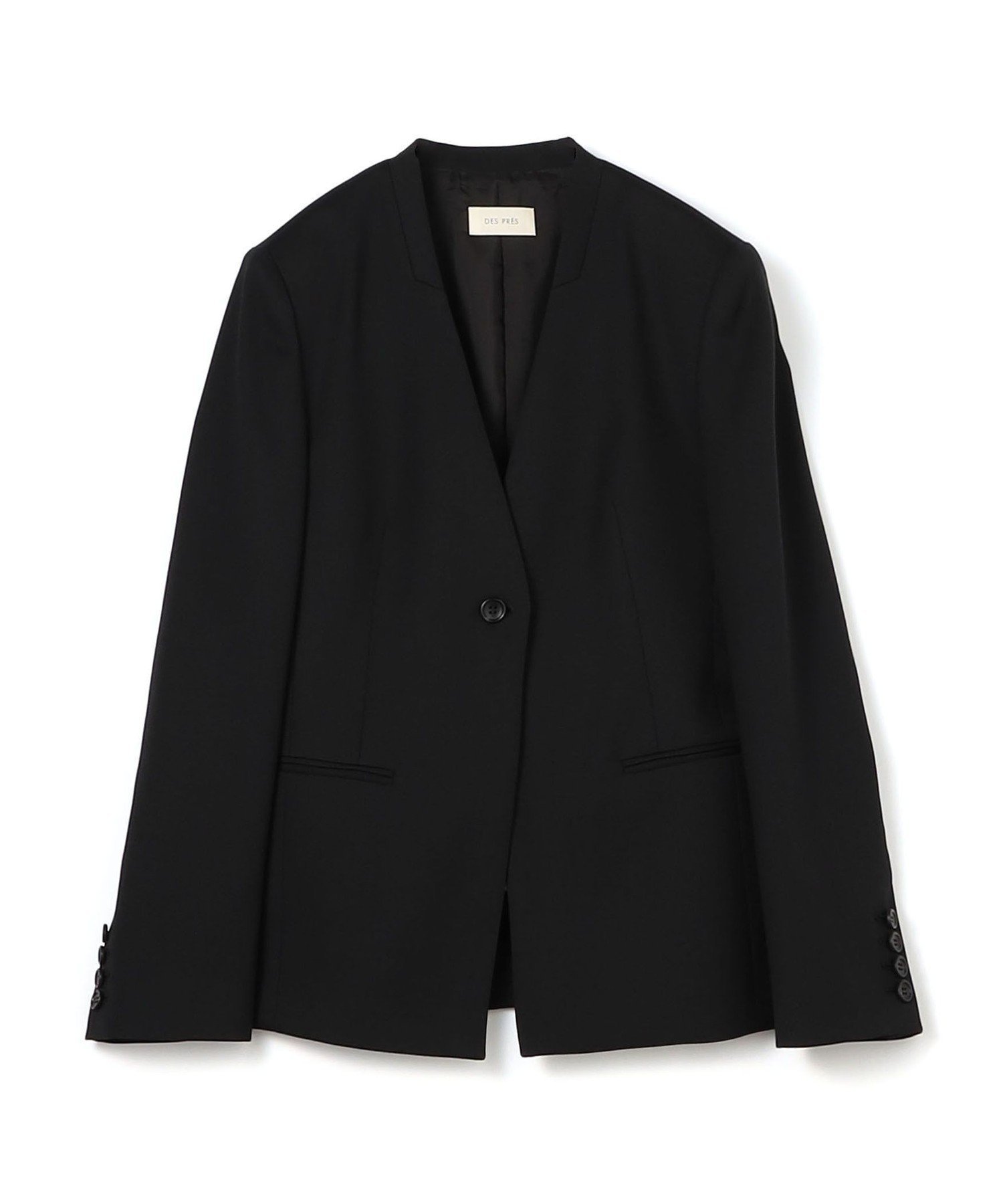 【トゥモローランド/TOMORROWLAND】のポリエステルウールバラシャ Vカラージャケット インテリア・キッズ・メンズ・レディースファッション・服の通販 founy(ファニー) 　ファッション　Fashion　レディースファッション　Fashion for Women　アウター　Coat / Outerwear Collection　レディースジャケット・軽アウター　Jackets　おすすめ　Recommended / Our Picks　ジャケット　Jacket, Outerwear　セットアップ　Set-Up, Coordinated Outfit　フロント　Front, Front Design　ベーシック　Basic, Essential　19 ブラック|ID: prp329100004918378 ipo3291000000036890185