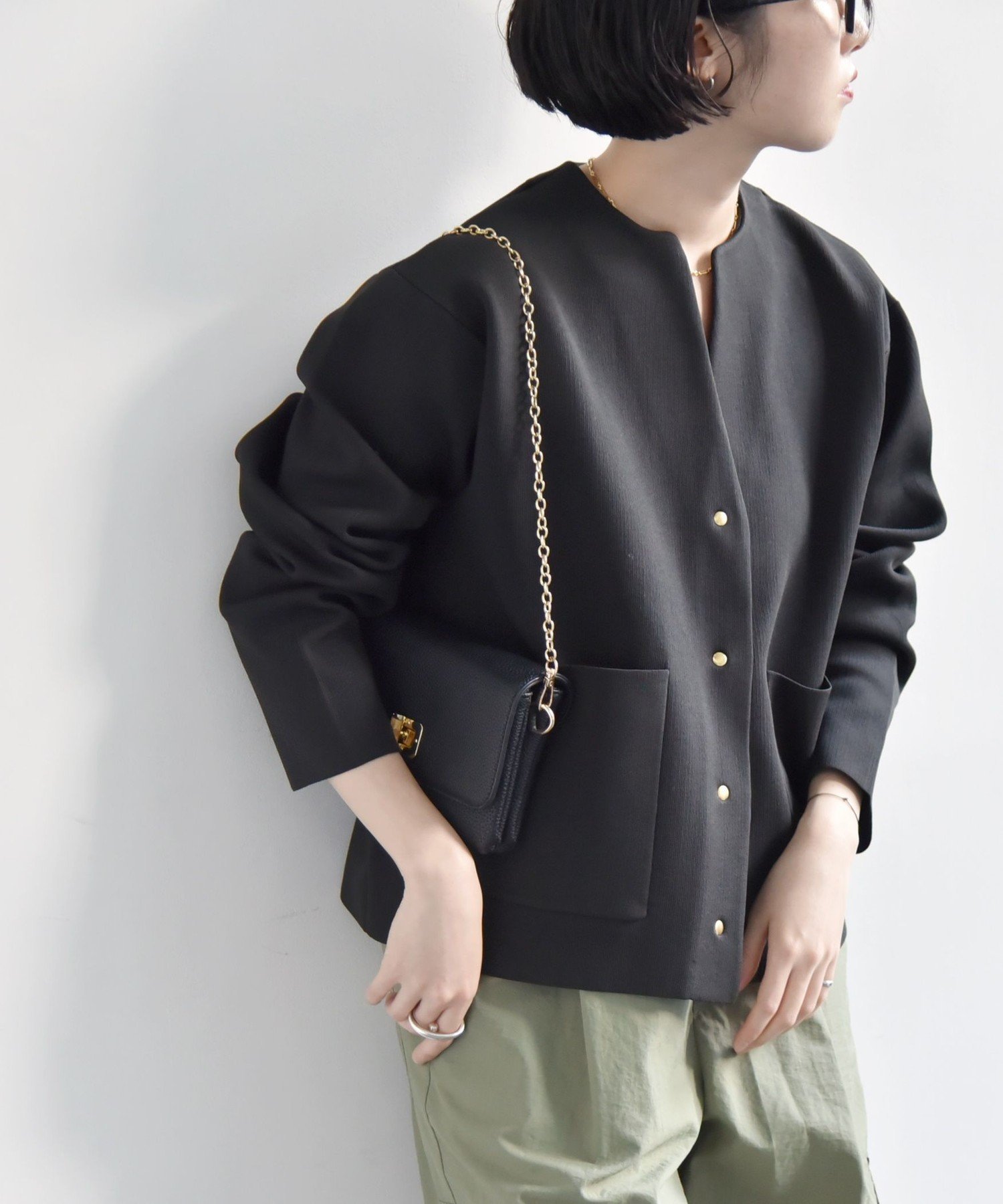 【シップス フォー ウィメン/SHIPS】のquaranciel 手洗い可能 ノーカラー ポケット ニット ジャケット 人気、トレンドファッション・服の通販 founy(ファニー) 　ファッション　Fashion　レディースファッション　Fashion for Women　アウター　Coat / Outerwear Collection　レディースジャケット・軽アウター　Jackets　インナー　Innerwear　洗える　Machine Washable　カーディガン　Cardigan, Knitwear　コンパクト　Compact, Small Size　軽量　Lightweight, Ultra Light　ショルダー　Shoulder, Shoulder Strap　ジャケット　Jacket, Outerwear　スキッパー　Skipper, Open Collar　デニム　Denim, Jeans Material　ドロップ　Drop Shoulder, Dropped Style　定番　Standard, Basic Item　人気　Popular, Best Seller　フロント　Front, Front Design　ポケット　Pocket, Pocket Detail　リラックス　Relax, Relaxed Fit　エレガント 上品　Elegant　 other-1|ID: prp329100004918379 ipo3291000000036890187