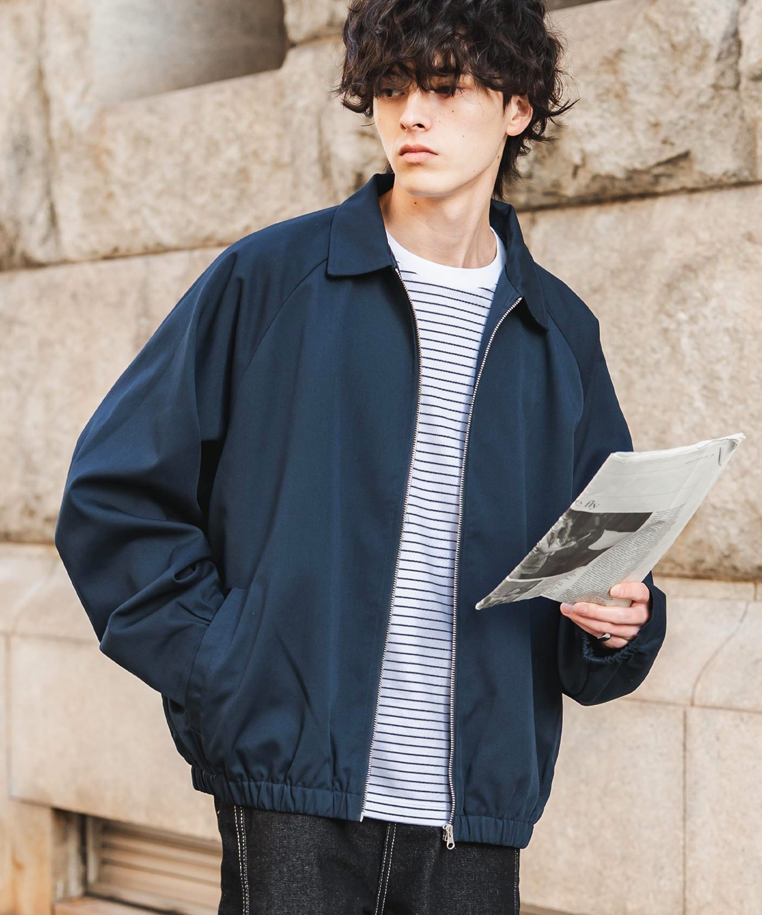 【ロッキーモンロー/Rocky Monroe】のオーバーサイズドルマンスリーブショートブルゾン インテリア・キッズ・メンズ・レディースファッション・服の通販 founy(ファニー) ファッション Fashion レディースファッション Fashion for Women アウター Coat / Outerwear Collection ブルゾンジャケット・スポーティアウター Blouson Jackets カットソー Cut and Sewn Top シンプル Simple, Minimal ストレッチ Stretch, Stretchy Fabric トレーナー Sweatshirt, Trainer ドレス Dress, One-Piece ドレープ Drape, Draping Fabric バランス Balance, Style Balance メンズ Men's, Menswear リラックス Relax, Relaxed Fit レギュラー Regular, Standard Fit 再入荷 Restock / Back in Stock おすすめ Recommended / Our Picks エレガント 上品 Elegant ネイビー|ID: prp329100004918383 ipo3291000000036890206