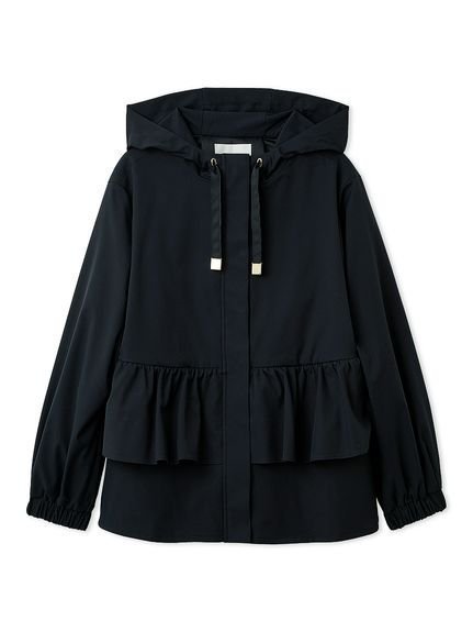 【セルフォード/CELFORD】の【UVカット】ティアードフリル撥水ブルゾン インテリア・キッズ・メンズ・レディースファッション・服の通販 founy(ファニー) 　ファッション　Fashion　レディースファッション　Fashion for Women　アウター　Coat / Outerwear Collection　ブルゾンジャケット・スポーティアウター　Blouson Jackets　ウェーブ　Wavy Pattern　ギャザー　Gathered, Ruffled　ストレート　Straight, Straight Cut　スマート　Smart, Elegant　ドローコード　Drawcord, Drawstring Cord　定番　Standard, Basic Item　フェミニン　Feminine, Girly　フリル　Frill, Ruffle　ブルゾン　Blouson, Bomber Jacket　ペプラム　Peplum, Flared Hem　ポケット　Pocket, Pocket Detail　メタル　Metal, Metal Parts　ロング　Long, Long-Length　おすすめ　Recommended / Our Picks　NVY[089]|ID: prp329100004918388 ipo3291000000036890227