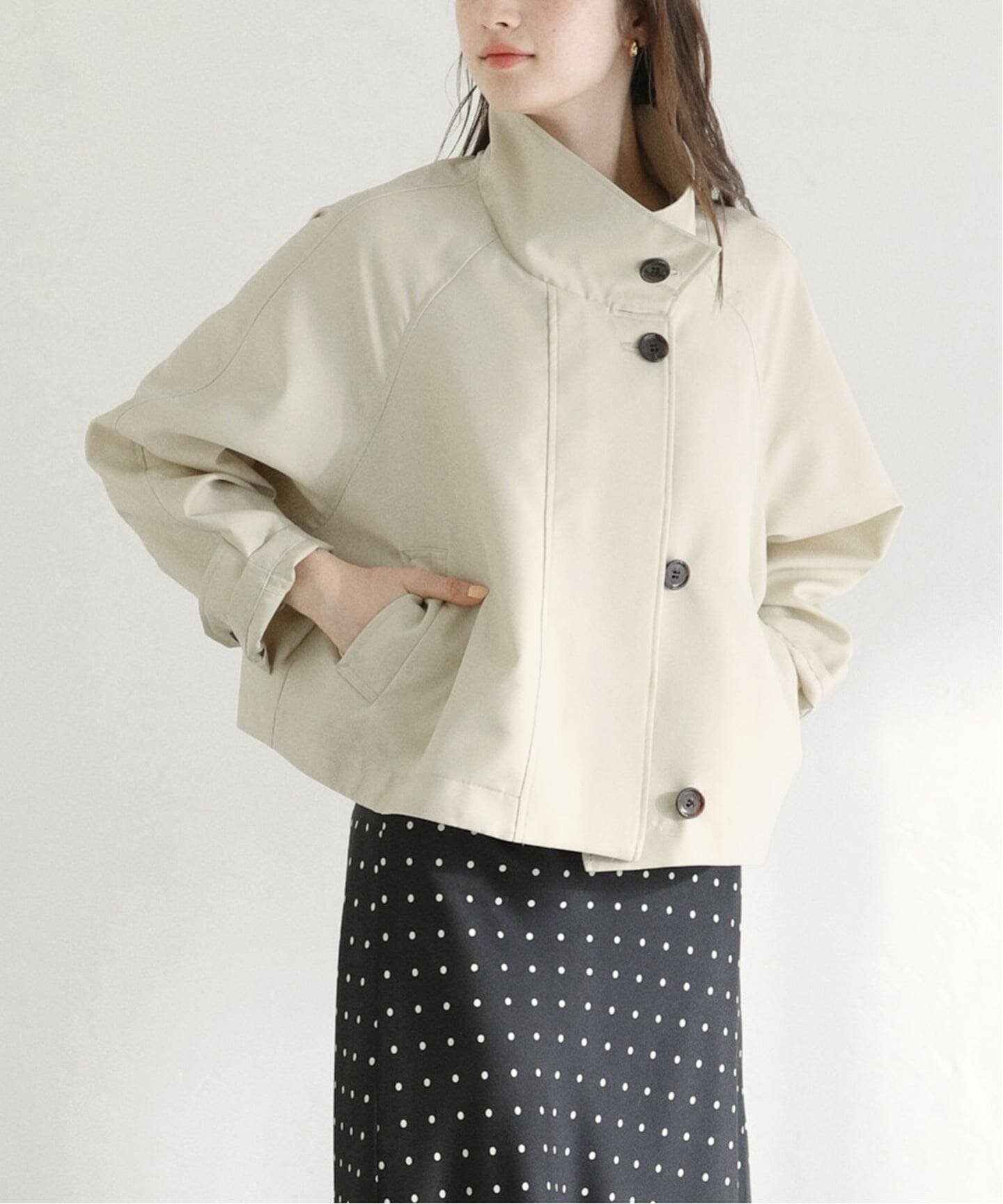 【ラ トータリテ/La TOTALITE】の【洗える】スタンドカラーライトショートブルゾン インテリア・キッズ・メンズ・レディースファッション・服の通販 founy(ファニー) 　ファッション　Fashion　レディースファッション　Fashion for Women　アウター　Coat / Outerwear Collection　ブルゾンジャケット・スポーティアウター　Blouson Jackets　2026年　2026　コンパクト　Compact, Small Size　スタンド　Stand Collar, Upright Stand　スマート　Smart, Elegant　バランス　Balance, Style Balance　フロント　Front, Front Design　洗える　Machine Washable　ベージュ A|ID: prp329100004918391 ipo3291000000036890238