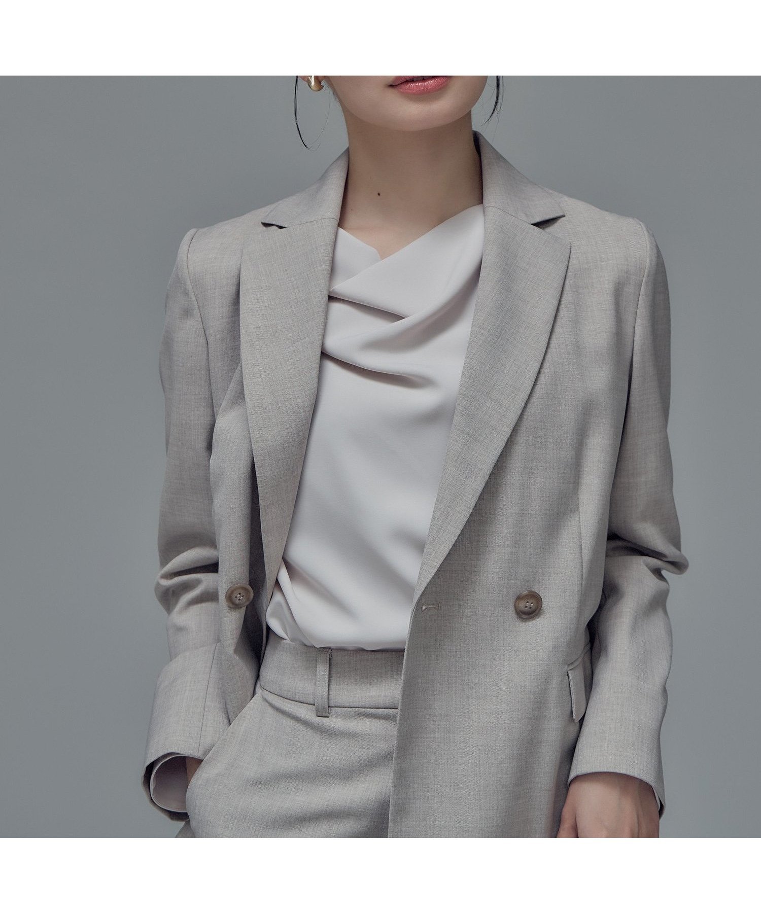 【ナチュラル ビューティー ベーシック/NATURAL BEAUTY BASIC】のリネンライク SETUP ダブルボタンジャケット インテリア・キッズ・メンズ・レディースファッション・服の通販 founy(ファニー) ファッション Fashion レディースファッション Fashion for Women アウター Coat / Outerwear Collection レディースジャケット・軽アウター Jackets クラシカル Classical, Vintage-Inspired ジャケット Jacket, Outerwear ストレート Straight, Straight Cut スリット Slit, Slit Detail セットアップ Set-Up, Coordinated Outfit ダブル Double, Double-Breasted メランジ Melange, Mixed Yarn ビジネス 仕事 通勤 Business / Work / Commuting ベージュ|ID: prp329100004918394 ipo3291000000036890247