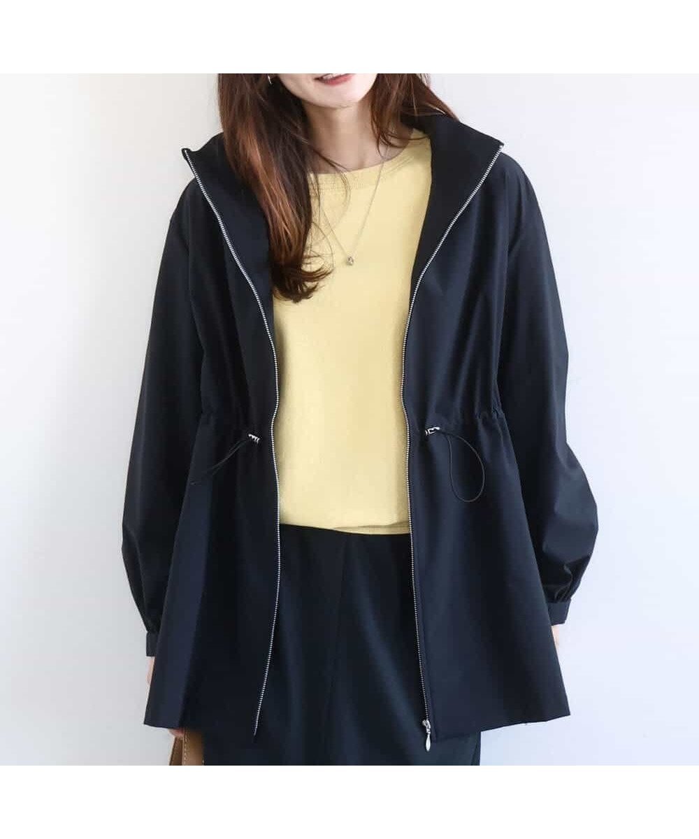 【エムケイ ミッシェルクラン/MK MICHEL KLEIN】の2wayタイプライターミドル丈ブルゾン/洗える インテリア・キッズ・メンズ・レディースファッション・服の通販 founy(ファニー) 　ファッション　Fashion　レディースファッション　Fashion for Women　アウター　Coat / Outerwear Collection　ブルゾンジャケット・スポーティアウター　Blouson Jackets　春　Spring　洗える　Machine Washable　秋　Autumn　シンプル　Simple, Minimal　スタンド　Stand Collar, Upright Stand　ストレッチ　Stretch, Stretchy Fabric　タイプライター　Typewriter Fabric, Crisp Cotton　ドローコード　Drawcord, Drawstring Cord　定番　Standard, Basic Item　ブルゾン　Blouson, Bomber Jacket　ミドル　Middle Length, Mid Height　冬　Winter / This Winter　おすすめ　Recommended / Our Picks　夏　Summer　エレガント 上品　Elegant　ネイビー|ID: prp329100004918401 ipo3291000000036890274