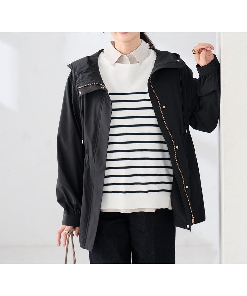 【アー ヴェー ヴェー/a.v.v】の【雑誌InRed(宝島社)4月号掲載】微撥水マウンテンパーカー インテリア・キッズ・メンズ・レディースファッション・服の通販 founy(ファニー) 　ファッション　Fashion　レディースファッション　Fashion for Women　トップス・カットソー　Cut & Sew Tops　レディースパーカー・カジュアルフーディー　Casual Hoodies & Sweatshirts　春　Spring　秋　Autumn　4月号　April Issue　スタイリッシュ　Stylish, Fashionable　雑誌　Magazine, Fashion Magazine　定番　Standard, Basic Item　パーカー　Hoodie, Parka　ヨーク　Yoke, Yoke Design　冬　Winter / This Winter　再入荷　Restock / Back in Stock　おすすめ　Recommended / Our Picks　夏　Summer　ビジネス 仕事 通勤　Business / Work / Commuting　ブラック|ID: prp329100004918406 ipo3291000000036890292