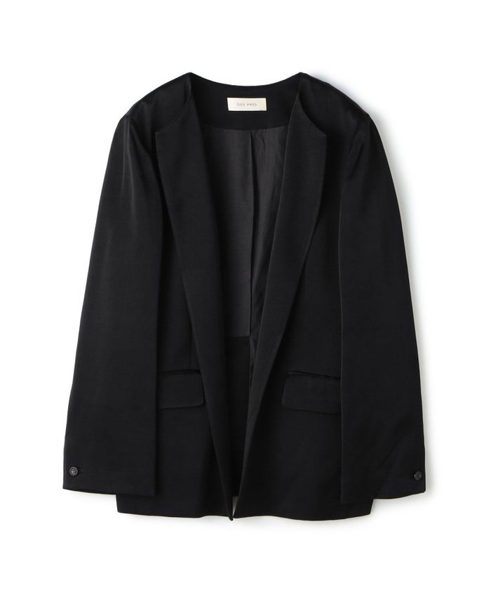 【トゥモローランド/TOMORROWLAND】のレーヨンサテン クルーネックジャケット インテリア・キッズ・メンズ・レディースファッション・服の通販 founy(ファニー) https://founy.com/ ファッション Fashion レディースファッション Fashion for Women アウター Coat / Outerwear Collection レディースジャケット・軽アウター Jackets カーディガン Cardigan, Knitwear サテン Satin, Glossy Fabric シンプル Simple, Minimal ジャケット Jacket, Outerwear リネン Linen, Linen Fabric |ID: prp329100004918407 ipo3291000000036890293