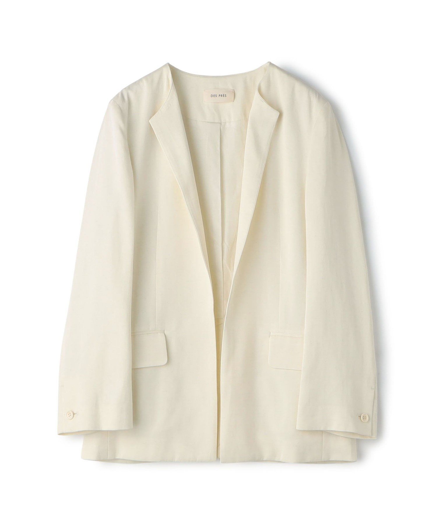 【トゥモローランド/TOMORROWLAND】のレーヨンサテン クルーネックジャケット インテリア・キッズ・メンズ・レディースファッション・服の通販 founy(ファニー) 　ファッション　Fashion　レディースファッション　Fashion for Women　アウター　Coat / Outerwear Collection　レディースジャケット・軽アウター　Jackets　カーディガン　Cardigan, Knitwear　サテン　Satin, Glossy Fabric　シンプル　Simple, Minimal　ジャケット　Jacket, Outerwear　リネン　Linen, Linen Fabric　11 ホワイト|ID: prp329100004918407 ipo3291000000036890295