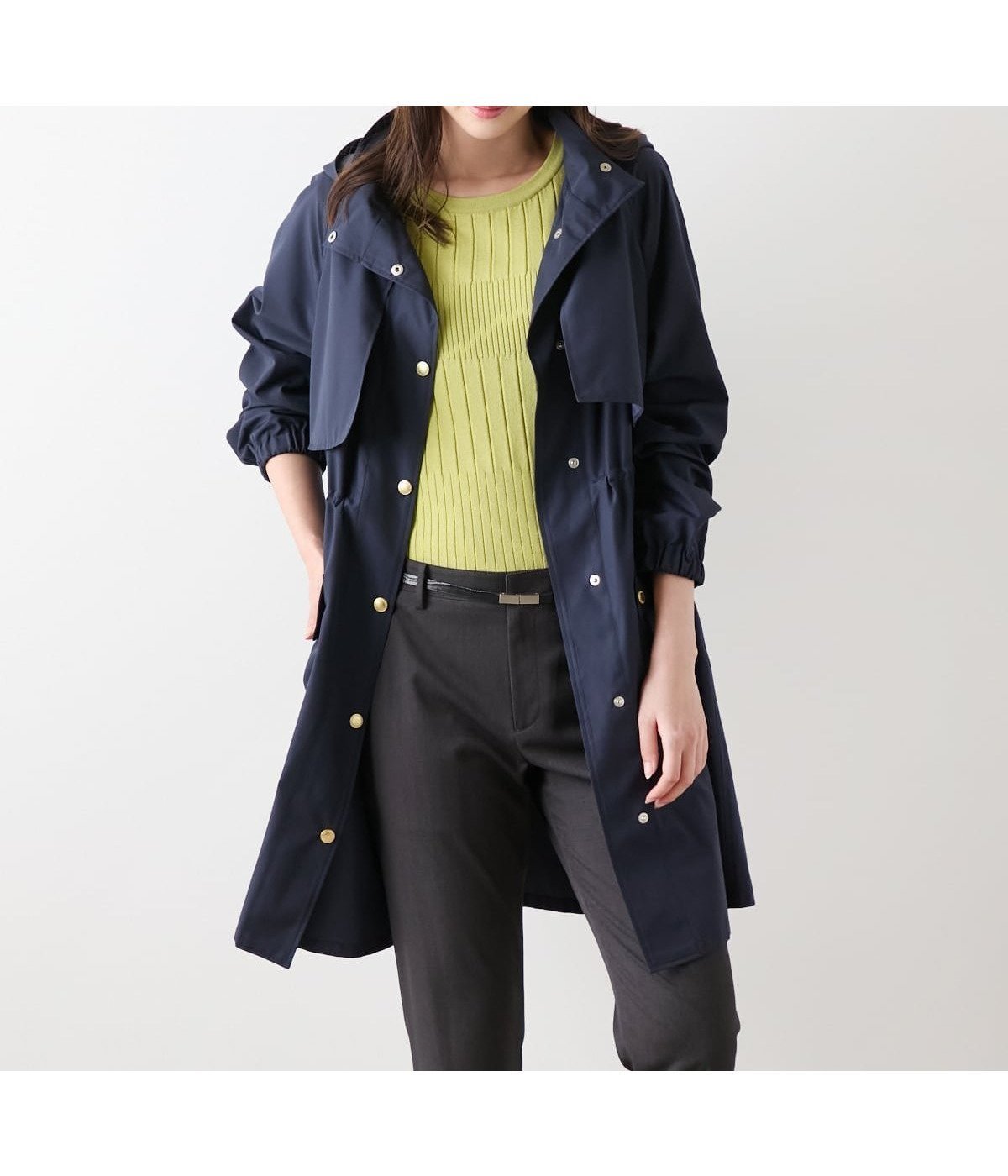 【ニューヨーカー/NEWYORKER】の【ウォッシャブル】TCナチュラルクロス フード付きアウター インテリア・キッズ・メンズ・レディースファッション・服の通販 founy(ファニー) 　ファッション　Fashion　レディースファッション　Fashion for Women　アウター　Coat / Outerwear Collection　ウォッシャブル　Machine Washable　スリーブ　Sleeve, Long Sleeve / Short Sleeve　ドット　Polka Dot, Dot Pattern　ドローストリング　Drawstring, Pull Cord　フラップ　Flap, Flap Pocket　ベーシック　Basic, Essential　ポケット　Pocket, Pocket Detail　ミドル　Middle Length, Mid Height　リラックス　Relax, Relaxed Fit　ロング　Long, Long-Length　A/W・秋冬　Autumn/Winter　エレガント 上品　Elegant　ビジネス 仕事 通勤　Business / Work / Commuting　ネイビー|ID: prp329100004918408 ipo3291000000036890298