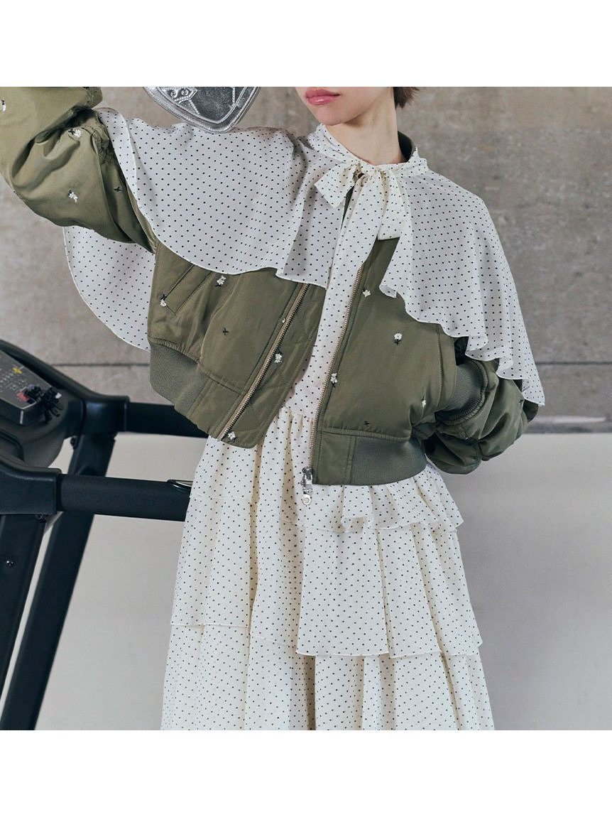 【ファーファー/FURFUR】の【WEB・一部店舗限定カラー】フラワー刺繍MA-1 インテリア・キッズ・メンズ・レディースファッション・服の通販 founy(ファニー) 　ファッション　Fashion　レディースファッション　Fashion for Women　アウター　Coat / Outerwear Collection　MA-1ジャケット　MA-1 Bomber Jackets / Flight Jackets　おすすめ　Recommended / Our Picks　ショート　Short, Short Length　スウェット / スエット　Sweatshirt, Sweatwear　スマート　Smart, Elegant　セットアップ　Set-Up, Coordinated Outfit　ツイル　Twist, Twisted Detail　フィット　Fit, Slim Fit　フラワー　Flower, Floral　ワイド　Wide, Wide Fit　防寒　Cold Protection, Winter-Ready　KKI[026]|ID: prp329100004918409 ipo3291000000036890302