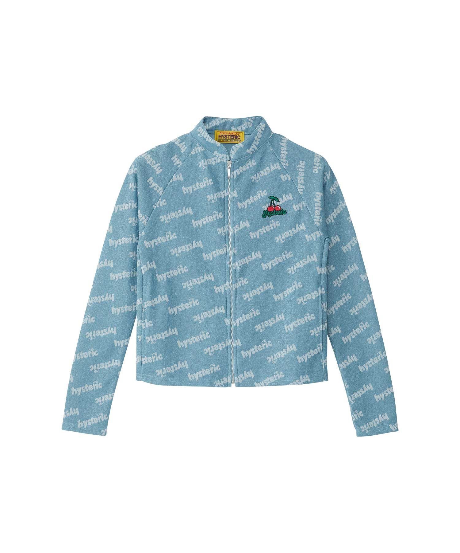 【ヒステリックグラマー/HYSTERIC GLAMOUR】のCHEERY刺繍 ジャケット インテリア・キッズ・メンズ・レディースファッション・服の通販 founy(ファニー) 　ファッション　Fashion　レディースファッション　Fashion for Women　アウター　Coat / Outerwear Collection　レディースジャケット・軽アウター　Jackets　なめらか　Smooth, Silky Texture　シンプル　Simple, Minimal　ジャカード／ジャガード　Jacquard, Woven Pattern　ジャケット　Jacket, Outerwear　スポーティ　Sporty, Casual Athletic　ダブル　Double, Double-Breasted　ブルー系柄|ID: prp329100004918411 ipo3291000000036890310