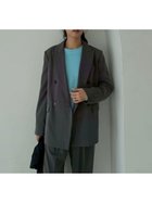 【エミ/emmi】の【セットアップ対応】ダブルブレストテーラードジャケット 人気、トレンドファッション・服の通販 founy(ファニー) ファッション Fashion レディースファッション Fashion for Women アウター Coat / Outerwear Collection レディースジャケット・軽アウター Jackets テーラードジャケット / 通勤・きれいめスタイル Tailored Jackets & Blazers クラシック Classic, Timeless Style ジャケット Jacket, Outerwear ストレート Straight, Straight Cut スマート Smart, Elegant スリット Slit, Slit Detail セットアップ Set-Up, Coordinated Outfit ポケット Pocket, Pocket Detail マニッシュ Mannish, Boyish ワイド Wide, Wide Fit thumbnail GRY[006]|ID: prp329100004918412 ipo3291000000036890313