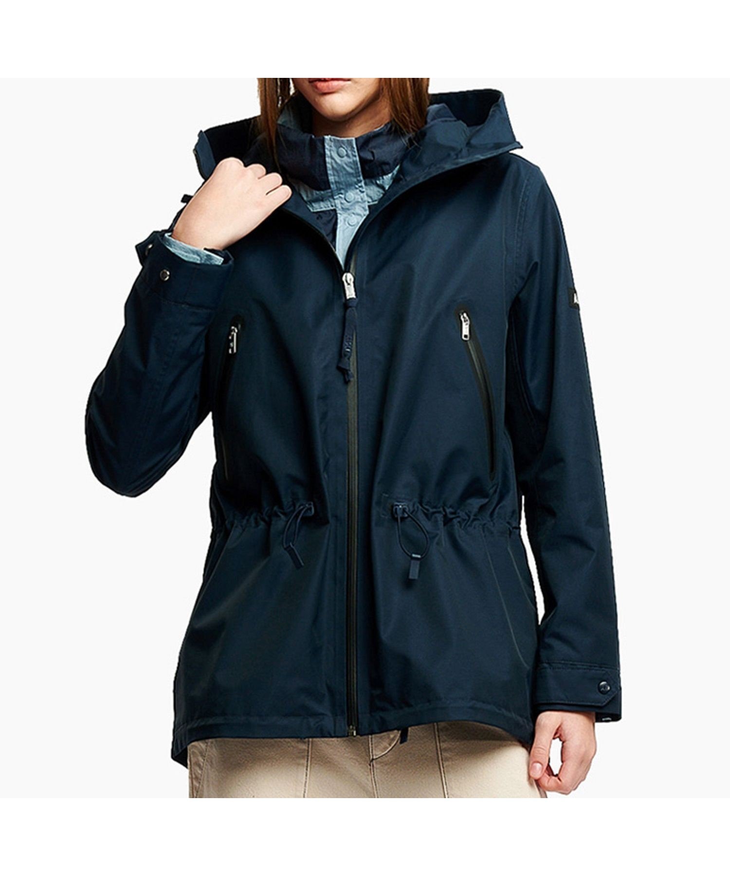 【エーグル/AIGLE】の透湿防水 2レイヤー フーディジャケット RP インテリア・キッズ・メンズ・レディースファッション・服の通販 founy(ファニー) 　ファッション　Fashion　レディースファッション　Fashion for Women　アウター　Coat / Outerwear Collection　レディースジャケット・軽アウター　Jackets　アウトドア　Outdoor Clothing　ジャケット　Jacket, Outerwear　ドローコード　Drawcord, Drawstring Cord　フィット　Fit, Slim Fit　フェミニン　Feminine, Girly　ポケット　Pocket, Pocket Detail　ダークネイビー|ID: prp329100004918414 ipo3291000000036890320