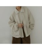 【ヘラム/hellam】の合繊ツイルパイピングブルゾン アイボリー|ID: prp329100004918420 ipo3291000000036890341