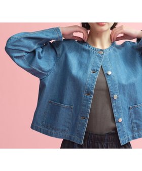 【マッキントッシュ フィロソフィー/MACKINTOSH PHILOSOPHY】の【ROYTON(ロイトン)】デニムジャケット 人気、トレンドファッション・服の通販 founy(ファニー) ファッション Fashion レディースファッション Fashion for Women アウター Coat / Outerwear Collection レディースジャケット・軽アウター Jackets デニムジャケット / カジュアルアウター Denim Jackets おすすめ Recommended / Our Picks コンパクト Compact, Small Size ショルダー Shoulder, Shoulder Strap シルケット Silket, Silky Cotton ジャケット Jacket, Outerwear デニム Denim, Jeans Material ドロップ Drop Shoulder, Dropped Style バランス Balance, Style Balance ボックス Boxy, Box Shape 人気 Popular, Best Seller 春 Spring 秋 Autumn |ID:prp329100004918423