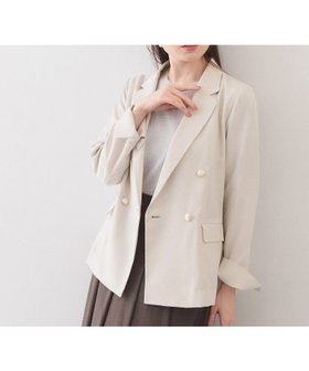 【インデックス/INDEX】の多機能ダブルブレストテーラードジャケット【洗濯機OK/接触冷感/吸水速乾/イージーアイロン/防シワ】 人気、トレンドファッション・服の通販 founy(ファニー) ファッション Fashion レディースファッション Fashion for Women アウター Coat / Outerwear Collection レディースジャケット・軽アウター Jackets テーラードジャケット / 通勤・きれいめスタイル Tailored Jackets & Blazers エレガント 上品 Elegant 春 Spring クラシック Classic, Timeless Style 吸水 Absorbent, Quick-Dry 軽量 Lightweight, Ultra Light スマート Smart, Elegant タンブラー Tumbler, Travel Mug ダウン Down, Puffer テーラード Tailored, Tailored Fit バランス Balance, Style Balance フロント Front, Front Design ポケット Pocket, Pocket Detail S/S・春夏 SS, Spring/Summer, Warm Season 夏 Summer |ID:prp329100004918430
