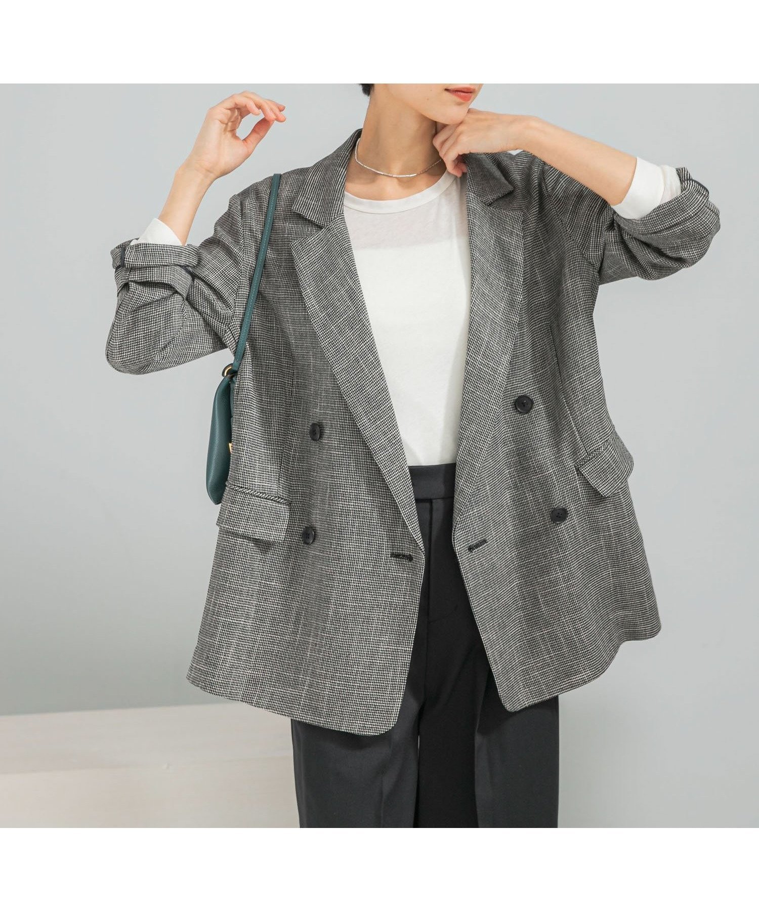 【アーバンリサーチ ロッソ/URBAN RESEARCH ROSSO】のカラミダブルジャケット インテリア・キッズ・メンズ・レディースファッション・服の通販 founy(ファニー) 　ファッション　Fashion　レディースファッション　Fashion for Women　アウター　Coat / Outerwear Collection　レディースジャケット・軽アウター　Jackets　2026年　2026　ジャケット　Jacket, Outerwear　エレガント 上品　Elegant　夏　Summer　S/S・春夏　SS, Spring/Summer, Warm Season　アイボリー|ID: prp329100004918434 ipo3291000000036890397