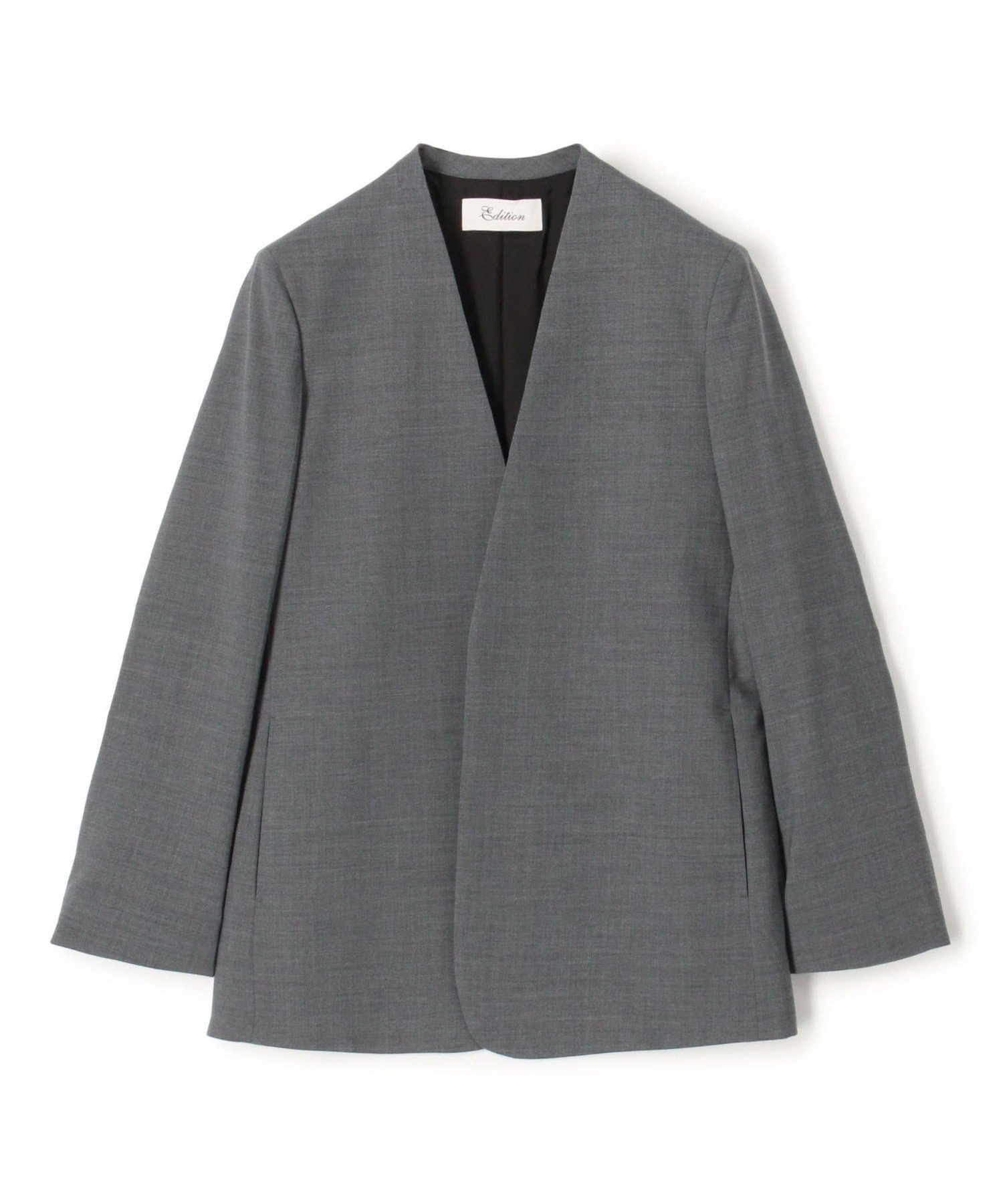 【トゥモローランド/TOMORROWLAND】のSuper140 sトロピカルウール ノーカラージャケット インテリア・キッズ・メンズ・レディースファッション・服の通販 founy(ファニー) 　ファッション　Fashion　レディースファッション　Fashion for Women　アウター　Coat / Outerwear Collection　レディースジャケット・軽アウター　Jackets　ノーカラージャケット / シンプル上品コーデ　Collarless Jackets　オケージョン　Occasion Wear　カーディガン　Cardigan, Knitwear　ジャケット　Jacket, Outerwear　スラックス　Slacks, Dress Pants　セットアップ　Set-Up, Coordinated Outfit　17 チャコールグレー|ID: prp329100004918439 ipo3291000000036890413