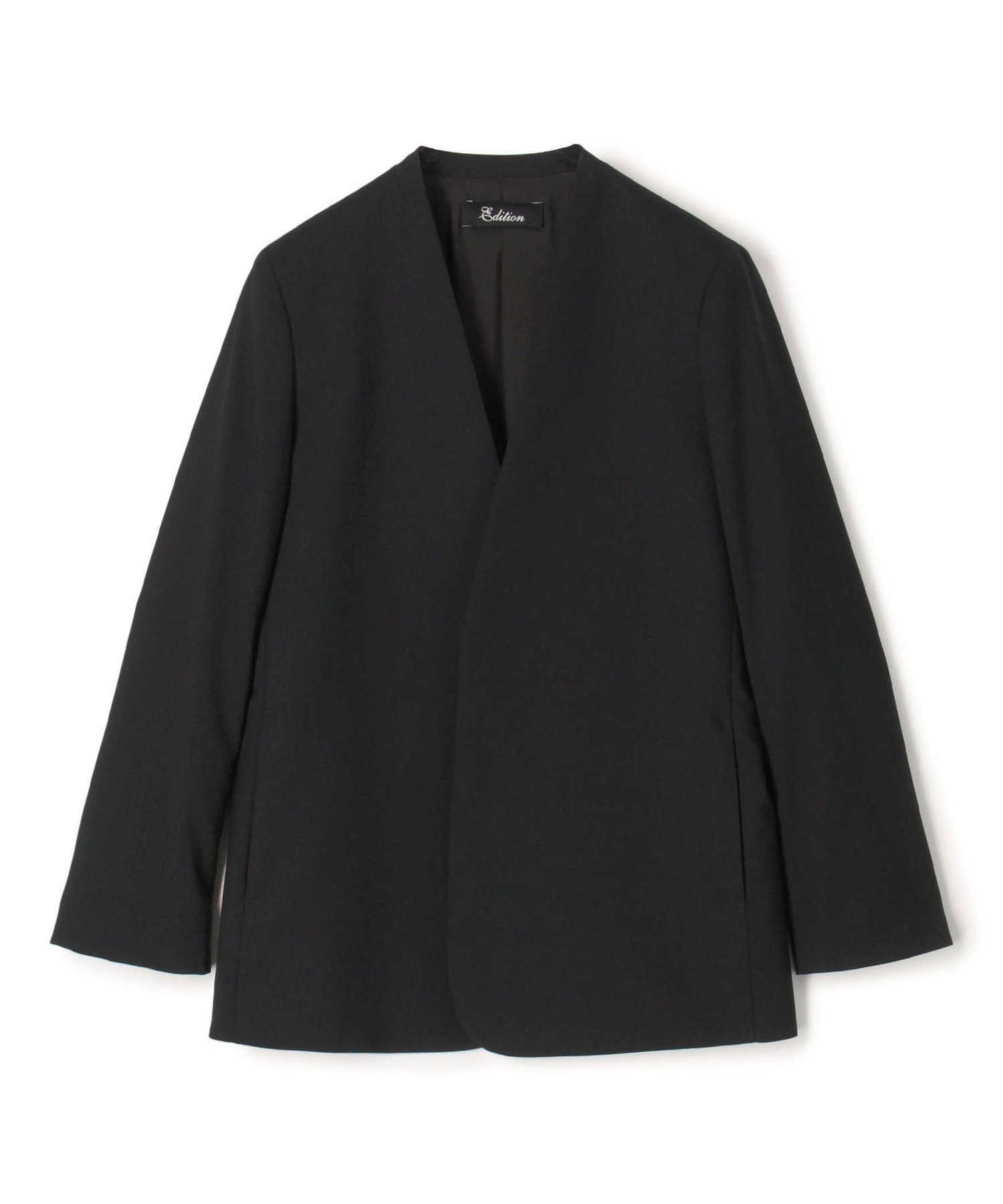 【トゥモローランド/TOMORROWLAND】のSuper140 sトロピカルウール ノーカラージャケット インテリア・キッズ・メンズ・レディースファッション・服の通販 founy(ファニー) 　ファッション　Fashion　レディースファッション　Fashion for Women　アウター　Coat / Outerwear Collection　レディースジャケット・軽アウター　Jackets　ノーカラージャケット / シンプル上品コーデ　Collarless Jackets　オケージョン　Occasion Wear　カーディガン　Cardigan, Knitwear　ジャケット　Jacket, Outerwear　スラックス　Slacks, Dress Pants　セットアップ　Set-Up, Coordinated Outfit　19 ブラック|ID: prp329100004918439 ipo3291000000036890414