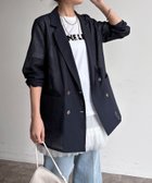 【ドゥドゥ/DouDou】の【ウォッシャブル】シアーダブルジャケット 人気、トレンドファッション・服の通販 founy(ファニー) ファッション Fashion レディースファッション Fashion for Women アウター Coat / Outerwear Collection レディースジャケット・軽アウター Jackets ウォッシャブル Machine Washable ジャケット Jacket, Outerwear スマート Smart, Elegant 雑誌 Magazine, Fashion Magazine ダブル Double, Double-Breasted バランス Balance, Style Balance メッシュ Mesh, Net Fabric S/S・春夏 SS, Spring/Summer, Warm Season 再入荷 Restock / Back in Stock 夏 Summer エレガント 上品 Elegant 2026年 2026 thumbnail ネイビー|ID: prp329100004918442 ipo3291000000036890425