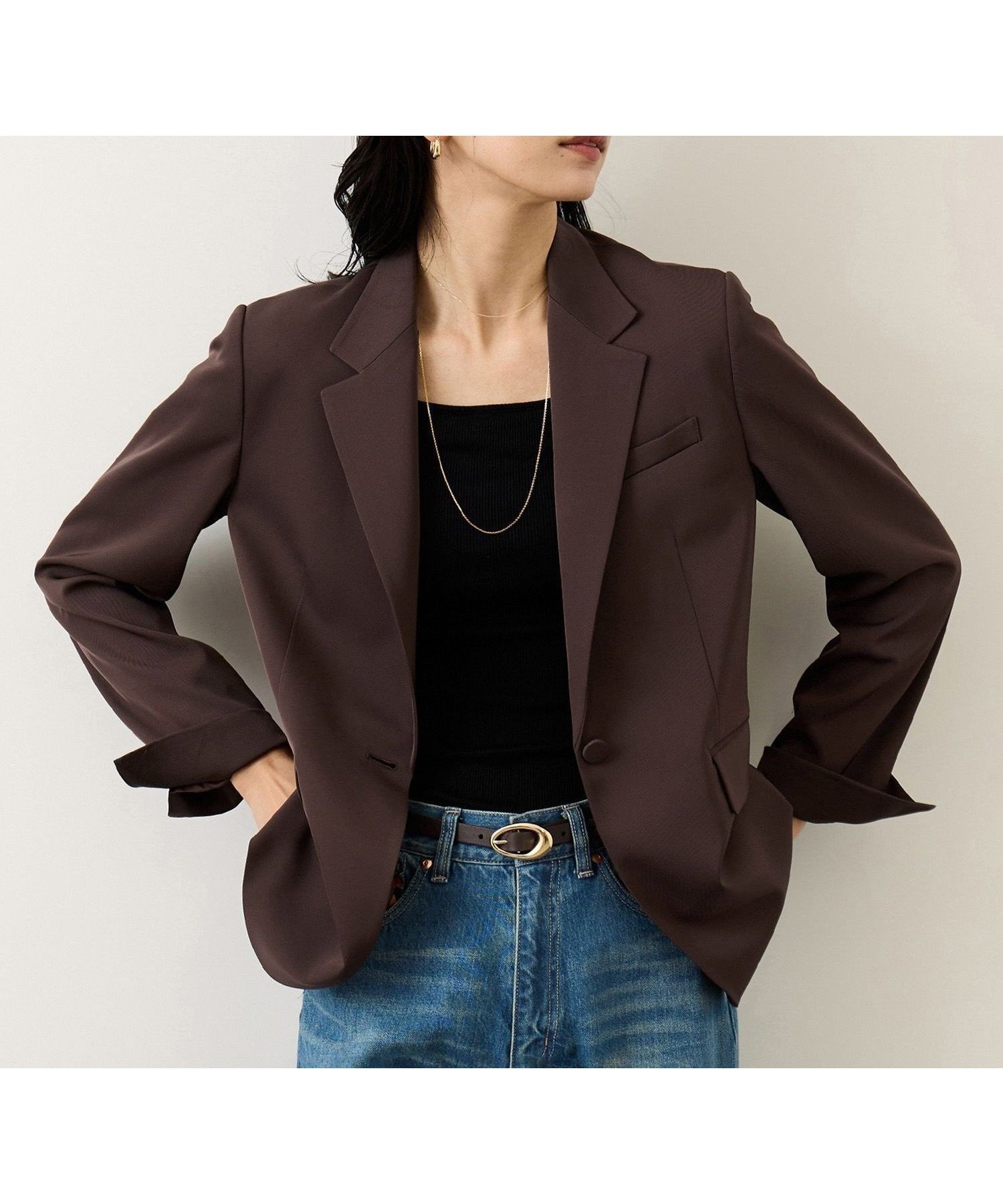 【ロペ/ROPE'】のウエストシェイプ ベルテッドシングルジャケット/セットアップ対応 人気、トレンドファッション・服の通販 founy(ファニー) 　ファッション　Fashion　レディースファッション　Fashion for Women　アウター　Coat / Outerwear Collection　レディースジャケット・軽アウター　Jackets　カットソー　Cut and Sewn Top　キュプラ　Cupro, Eco Fabric　シェイプ　Shape, Slim Fit　ジャケット　Jacket, Outerwear　ストレッチ　Stretch, Stretchy Fabric　セットアップ　Set-Up, Coordinated Outfit　とろみ　Fluid, Flowy Fabric　ダウン　Down, Puffer　ツイル　Twist, Twisted Detail　デニム　Denim, Jeans Material　ドレープ　Drape, Draping Fabric　ポケット　Pocket, Pocket Detail　モダン　Modern, Contemporary　レーシー　Lacy, Lace-Like　おすすめ　Recommended / Our Picks　エレガント 上品　Elegant　 other-1|ID: prp329100004918446 ipo3291000000036890439