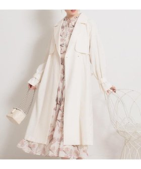 【クチュール ブローチ/Couture Brooch】の【撥水・ハレの日・通勤】ロングトレンチコート 人気、トレンドファッション・服の通販 founy(ファニー) ファッション Fashion レディースファッション Fashion for Women アウター Coat / Outerwear Collection コート・ロングコート・ピーコート Long Coats, Peacoats & More トレンチコート / 春秋の定番アウター Trench Coats スマート Smart, Elegant スリーブ Sleeve, Long Sleeve / Short Sleeve ドレープ Drape, Draping Fabric フェミニン Feminine, Girly フラップ Flap, Flap Pocket フロント Front, Front Design ポケット Pocket, Pocket Detail リボン Ribbon, Bow ロング Long, Long-Length ビジネス 仕事 通勤 Business / Work / Commuting 2026年 2026 |ID:prp329100004918449