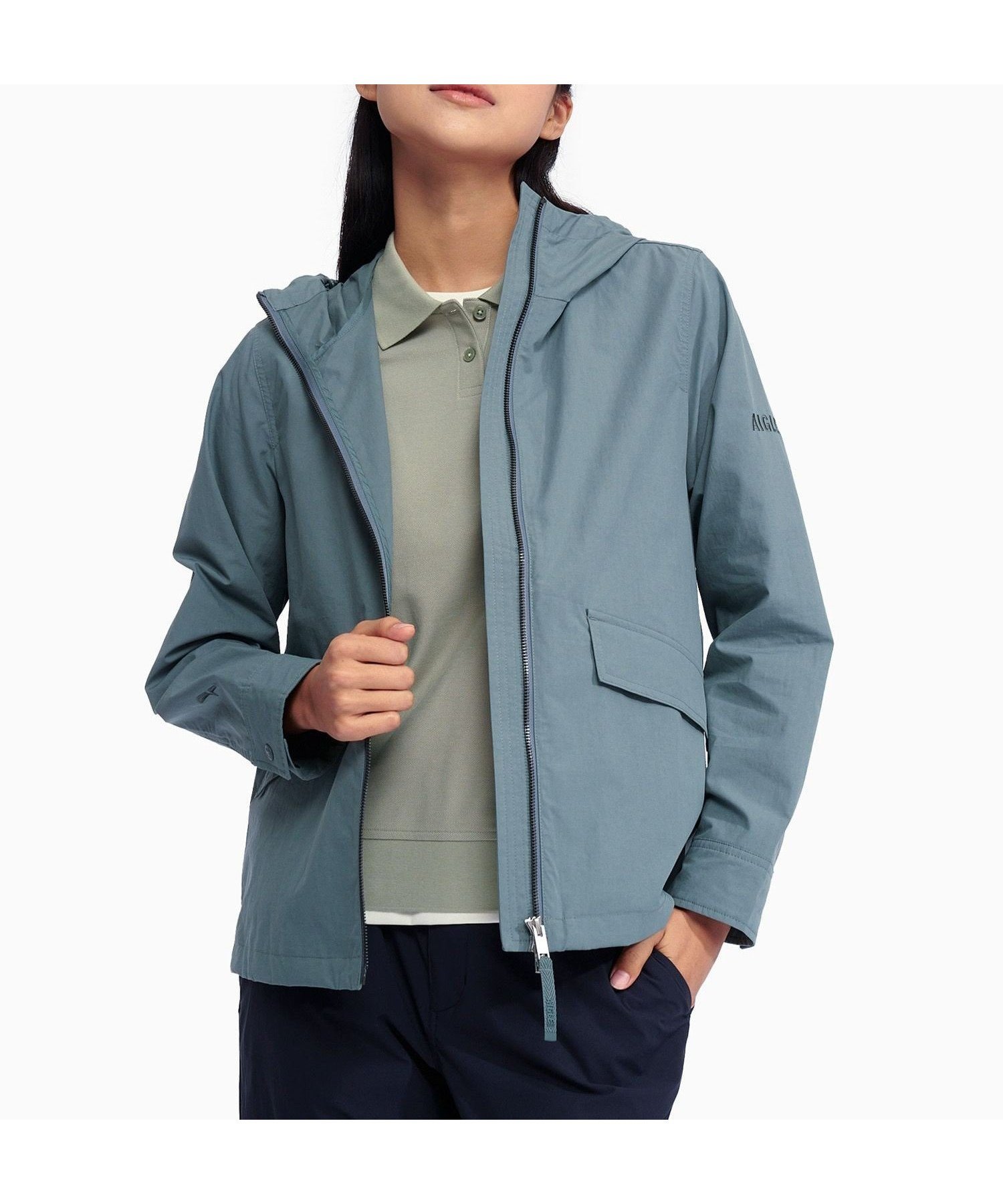 【エーグル/AIGLE】のUPF40 UVカット オーガニックコットン フーデッドジャケット インテリア・キッズ・メンズ・レディースファッション・服の通販 founy(ファニー) ファッション Fashion レディースファッション Fashion for Women アウター Coat / Outerwear Collection レディースジャケット・軽アウター Jackets アウトドア Outdoor Clothing ジャケット Jacket, Outerwear スリット Slit, Slit Detail ハンド Hand, Handmade ポケット Pocket, Pocket Detail 軽量 Lightweight, Ultra Light ダークグリーン|ID: prp329100004918468 ipo3291000000036890525