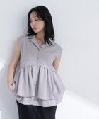 【ナチュラル ビューティー ベーシック/NATURAL BEAUTY BASIC】のティアードペプラムジレ グレージュ3|ID: prp329100004918471 ipo3291000000036890534