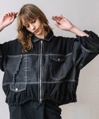 【アウラアイラ/AULA AILA】のデニムコンビネーションブルゾン 人気、トレンドファッション・服の通販 founy(ファニー) ファッション Fashion レディースファッション Fashion for Women アウター Coat / Outerwear Collection ブルゾンジャケット・スポーティアウター Blouson Jackets おすすめ Recommended / Our Picks シフォン Chiffon, Lightweight Fabric シルク Silk, 100% Silk チュール Tulip, Tulip Motif デニム Denim, Jeans Material バルーン Balloon, Balloon Silhouette ポケット Pocket, Pocket Detail リメイク Remake, Reconstructed 夏 Summer thumbnail BLACK|ID: prp329100004918474 ipo3291000000036890546