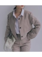 【アニュアンス/anuans】のクルーコンパクトジャケット 人気、トレンドファッション・服の通販 founy(ファニー) ファッション Fashion レディースファッション Fashion for Women アウター Coat / Outerwear Collection レディースジャケット・軽アウター Jackets アクセサリー Fashion Accessories コンパクト Compact, Small Size 吸水 Absorbent, Quick-Dry 軽量 Lightweight, Ultra Light ジャケット Jacket, Outerwear デニム Denim, Jeans Material バランス Balance, Style Balance フロント Front, Front Design ボトム Bottoms, Lower Wear リネン Linen, Linen Fabric エレガント 上品 Elegant thumbnail BEIGE|ID: prp329100004918477 ipo3291000000036890557