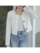 【アニュアンス/anuans】のクルーコンパクトジャケット 人気、トレンドファッション・服の通販 founy(ファニー) ファッション Fashion レディースファッション Fashion for Women アウター Coat / Outerwear Collection レディースジャケット・軽アウター Jackets アクセサリー Fashion Accessories コンパクト Compact, Small Size 吸水 Absorbent, Quick-Dry 軽量 Lightweight, Ultra Light ジャケット Jacket, Outerwear デニム Denim, Jeans Material バランス Balance, Style Balance フロント Front, Front Design ボトム Bottoms, Lower Wear リネン Linen, Linen Fabric エレガント 上品 Elegant thumbnail IVORY|ID: prp329100004918477 ipo3291000000036890558