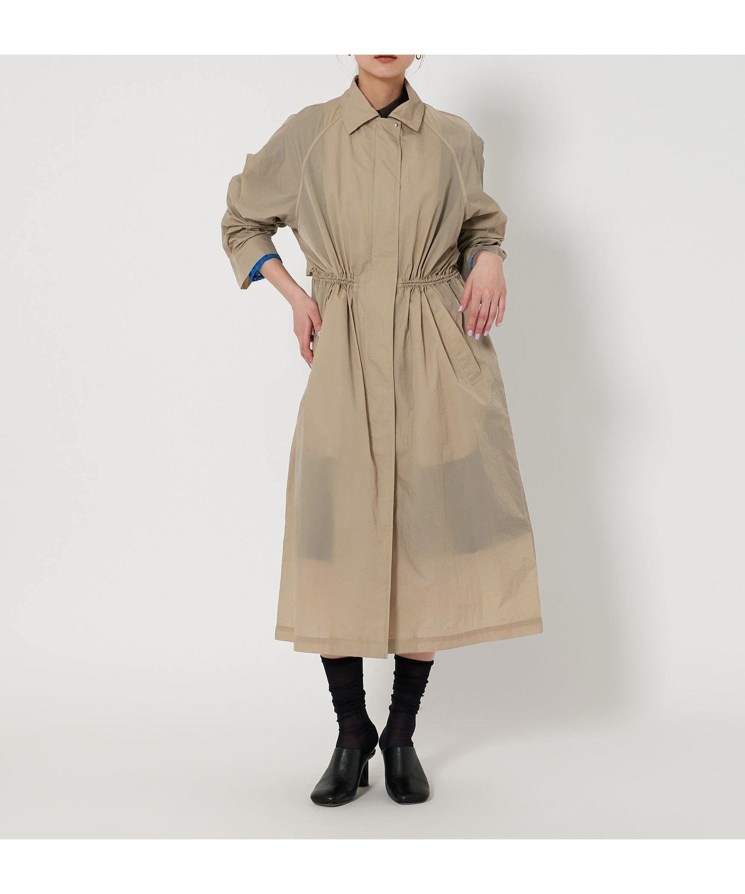 【ユナイテッドアローズ/UNITED ARROWS】のロング ステンカラーコート -撥水加工- インテリア・キッズ・メンズ・レディースファッション・服の通販 founy(ファニー) 　ファッション　Fashion　レディースファッション　Fashion for Women　アウター　Coat / Outerwear Collection　コート・ロングコート・ピーコート　Long Coats, Peacoats & More　ギャザー　Gathered, Ruffled　軽量　Lightweight, Ultra Light　ジップ　Zip, Zipper　スポーツ　Sports, Activewear　スポーティ　Sporty, Casual Athletic　フレア　Flare, Flared　ベーシック　Basic, Essential　リラックス　Relax, Relaxed Fit　ロング　Long, Long-Length　ワッシャー　Washer, Crinkled Finish　アウトレット　Outlet / Clearance　おすすめ　Recommended / Our Picks　BEIGE|ID: prp329100004918479 ipo3291000000036890567