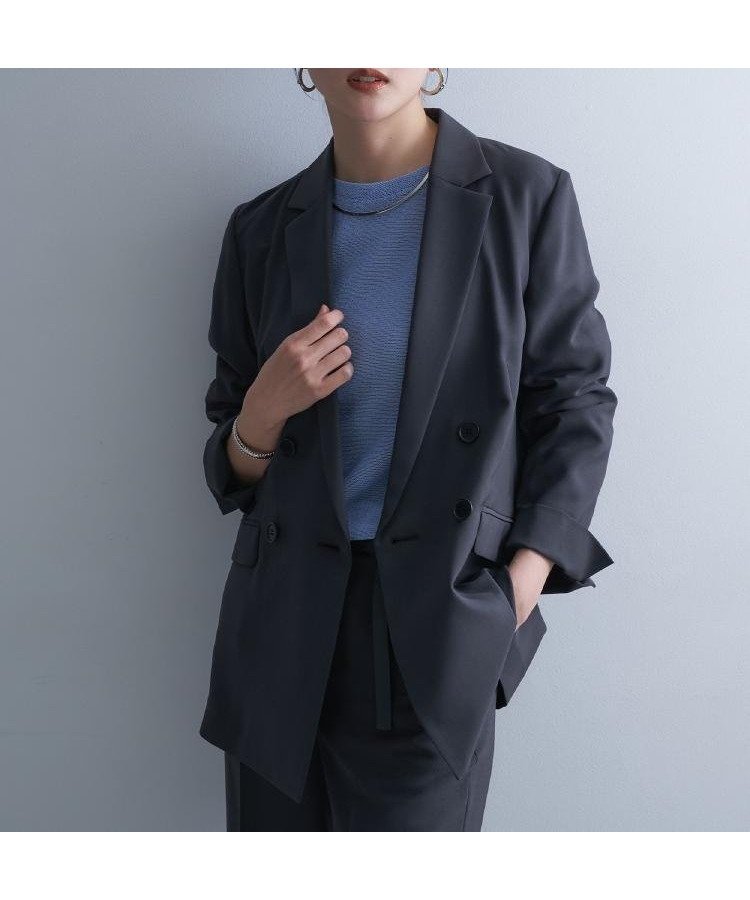 【アンタイトル/UNTITLED】の【接触冷感/UVカット/洗える】エアリー ダブルブレストジャケット 人気、トレンドファッション・服の通販 founy(ファニー) 　ファッション　Fashion　レディースファッション　Fashion for Women　アウター　Coat / Outerwear Collection　レディースジャケット・軽アウター　Jackets　ウォーター　Water　エアリー　Airy Texture　洗える　Machine Washable　ジャケット　Jacket, Outerwear　ストレッチ　Stretch, Stretchy Fabric　スマート　Smart, Elegant　スーツ　Suit, Formalwear　セットアップ　Set-Up, Coordinated Outfit　デニム　Denim, Jeans Material　定番　Standard, Basic Item　人気　Popular, Best Seller　ポケット　Pocket, Pocket Detail　ミックス　Mix, Mixed Style　リラックス　Relax, Relaxed Fit　ワイド　Wide, Wide Fit　おすすめ　Recommended / Our Picks　日本製　Made In Japan　 other-1|ID: prp329100004918480 ipo3291000000036890568