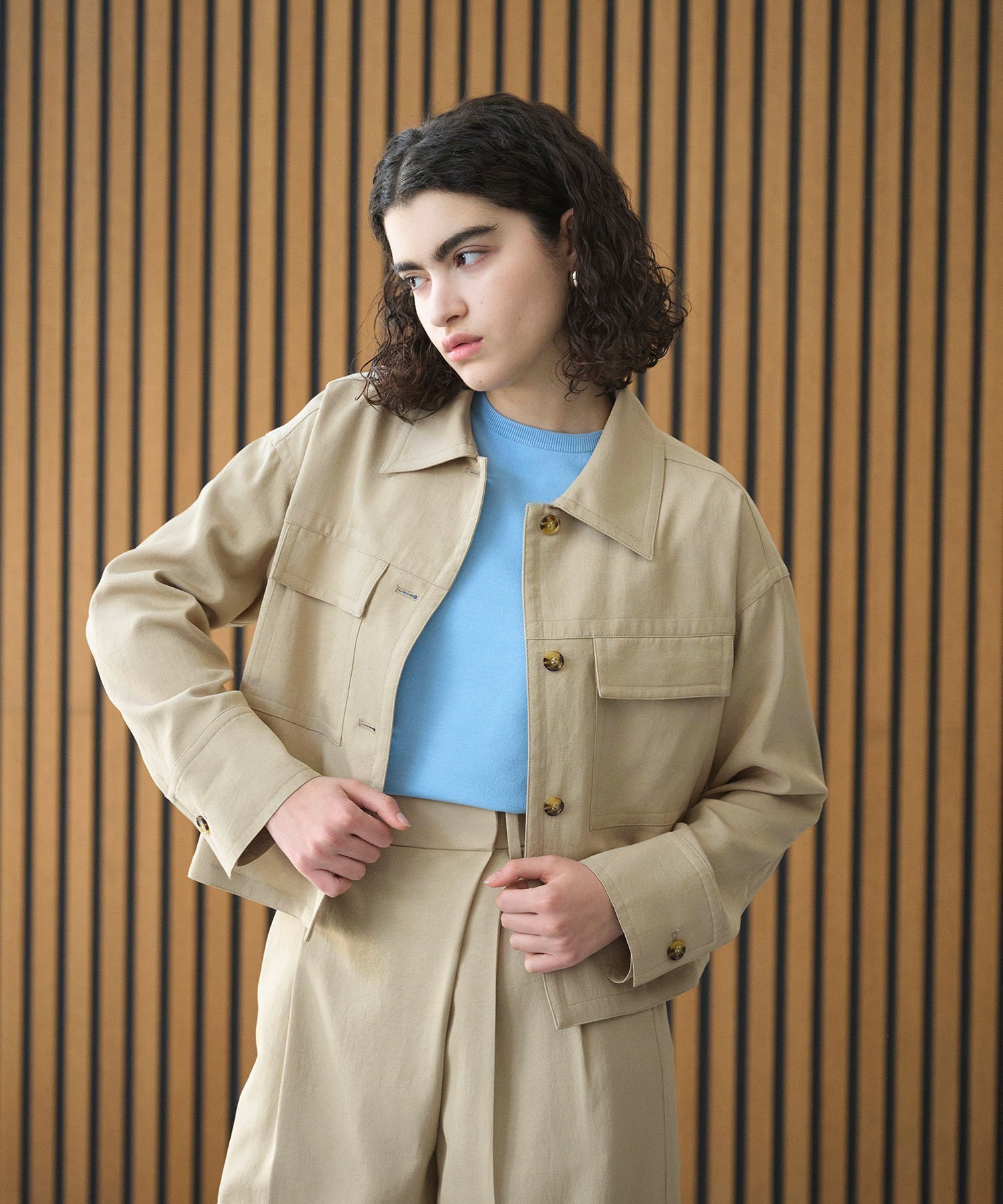 【ノーク/N.O.R.C】の【トリアセリネン】ステンカラーブルゾン インテリア・キッズ・メンズ・レディースファッション・服の通販 founy(ファニー) ファッション Fashion レディースファッション Fashion for Women アウター Coat / Outerwear Collection ブルゾンジャケット・スポーティアウター Blouson Jackets 春 Spring クラシック Classic, Timeless Style 吸水 Absorbent, Quick-Dry シンプル Simple, Minimal ネップ Nepp, Slub Yarn パッチ Patch, Appliqué ブルゾン Blouson, Bomber Jacket ポケット Pocket, Pocket Detail リネン Linen, Linen Fabric リラックス Relax, Relaxed Fit S/S・春夏 SS, Spring/Summer, Warm Season 夏 Summer エレガント 上品 Elegant ベージュ|ID: prp329100004918488 ipo3291000000036890612