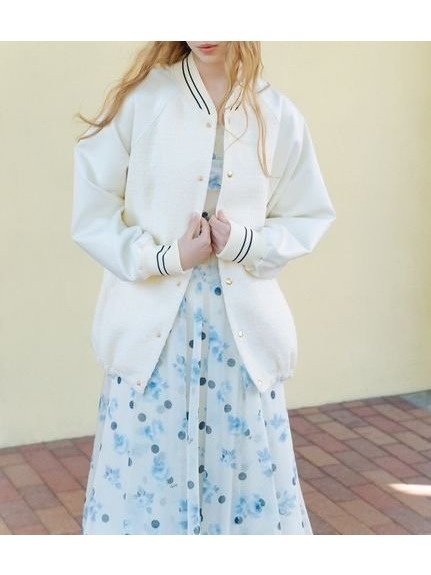 【ファーファー/FURFUR】の2WAYツイードスタジャン 人気、トレンドファッション・服の通販 founy(ファニー) 　ファッション　Fashion　レディースファッション　Fashion for Women　ギャザー　Gathered, Ruffled　スマート　Smart, Elegant　ツイード　Twill, Twill Weave　ドローコード　Drawcord, Drawstring Cord　パターン　Pattern, Design Print　フレア　Flare, Flared　フロント　Front, Front Design　ベーシック　Basic, Essential　 other-1|ID: prp329100004918489 ipo3291000000036890614