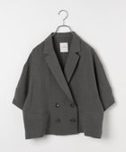 【レプシィム ローリーズファーム/LEPSIM LOWRYS FARM】の《リネンライクドライシリーズ》ランタンショート5分袖ダブルジャケット 人気、トレンドファッション・服の通販 founy(ファニー) ファッション Fashion レディースファッション Fashion for Women アウター Coat / Outerwear Collection レディースジャケット・軽アウター Jackets おすすめ Recommended / Our Picks ショート Short, Short Length ジャケット Jacket, Outerwear セットアップ Set-Up, Coordinated Outfit ダブル Double, Double-Breasted バランス Balance, Style Balance ラップ Wrap, Wrap Design ワイド Wide, Wide Fit thumbnail チャコール18|ID: prp329100004918494 ipo3291000000036890631