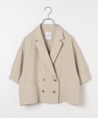 【レプシィム ローリーズファーム/LEPSIM LOWRYS FARM】の《リネンライクドライシリーズ》ランタンショート5分袖ダブルジャケット 人気、トレンドファッション・服の通販 founy(ファニー) ファッション Fashion レディースファッション Fashion for Women アウター Coat / Outerwear Collection レディースジャケット・軽アウター Jackets おすすめ Recommended / Our Picks ショート Short, Short Length ジャケット Jacket, Outerwear セットアップ Set-Up, Coordinated Outfit ダブル Double, Double-Breasted バランス Balance, Style Balance ラップ Wrap, Wrap Design ワイド Wide, Wide Fit thumbnail ベージュ52|ID: prp329100004918494 ipo3291000000036890632