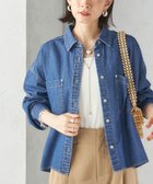 【シップス フォー ウィメン/SHIPS】の洗濯機可能 ライトオンス デニム ショート シャツ ブルー|ID:prp329100004919182