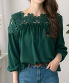 【アミュレット/Amulet】の【Amulet】肩レーストップス グリーン|ID: prp329100004919215 ipo3291000000036903272