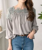 【アミュレット/Amulet】の【Amulet】肩レーストップス グレー|ID: prp329100004919215 ipo3291000000036903275