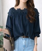 【アミュレット/Amulet】の【Amulet】肩レーストップス ネイビー|ID: prp329100004919215 ipo3291000000036903277