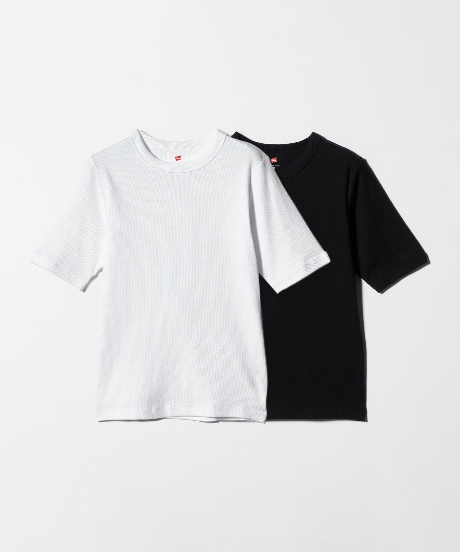 【ユナイテッドアローズ/UNITED ARROWS】の【別注】 Hanes 2PACK リブ Tシャツ インテリア・キッズ・メンズ・レディースファッション・服の通販 founy(ファニー) 　ファッション　Fashion　レディースファッション　Fashion for Women　トップス・カットソー　Cut & Sew Tops　シャツ・ブラウス・オフィスカジュアル　Elegant Blouses & Button-Ups　ロングTシャツ・Tシャツ　Longline T-Shirts & Tees　ショート　Short, Short Length　スリーブ　Sleeve, Long Sleeve / Short Sleeve　フィット　Fit, Slim Fit　人気　Popular, Best Seller　別注　Limited Edition, Custom Order　その他1|ID: prp329100004919216 ipo3291000000036903285