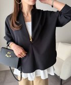 【スタイルドア/STYLEDOOR】のライトダンボールフロント2wayロングスリーブプルオーバー ブラック|ID: prp329100004919222 ipo3291000000036903359