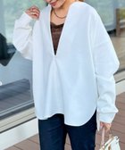 【スタイルドア/STYLEDOOR】のライトダンボールフロント2wayロングスリーブプルオーバー ホワイト|ID: prp329100004919222 ipo3291000000036903361