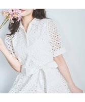 【ノエラ/Noela】の【追加生産】コットンレースシャツワンピース 人気、トレンドファッション・服の通販 founy(ファニー) ファッション Fashion レディースファッション Fashion for Women ワンピース Dresses シャツワンピース / 1枚で着映えコーデ Shirt Dresses 春 Spring ストレート Straight, Straight Cut フレア Flare, Flared ポケット Pocket, Pocket Detail レース Lace, Lace Fabric S/S・春夏 SS, Spring/Summer, Warm Season おすすめ Recommended / Our Picks 夏 Summer |ID:prp329100004919224
