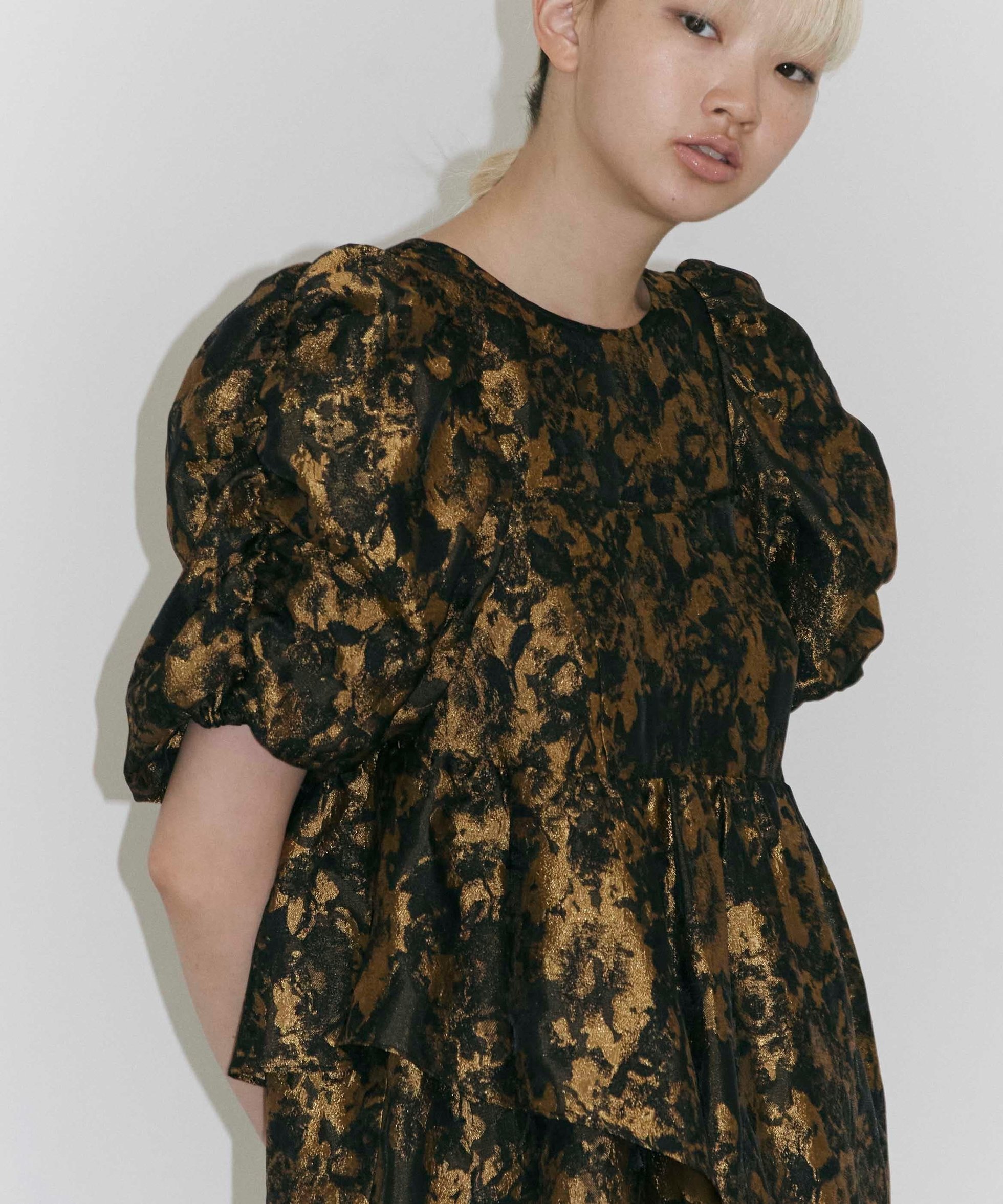 【その他のブランド/Other】の結婚式ドレス お呼ばれ バブルスリーブジャガードドレス インテリア・キッズ・メンズ・レディースファッション・服の通販 founy(ファニー) ファッション Fashion レディースファッション Fashion for Women ワンピース Dresses フォーマル・パーティードレス・結婚式用ドレス Elegant & Casual Dresses イエロー Yellow くるぶし Ankle-Length ガーリー Girly, Feminine Style ギャザー Gathered, Ruffled スリーブ Sleeve, Long Sleeve / Short Sleeve ドレス Dress, One-Piece バランス Balance, Style Balance おすすめ Recommended / Our Picks エレガント 上品 Elegant セレモニー Ceremony 結婚式 Wedding 披露宴 Wedding Reception 二次会 After Party ブロンズ|ID: prp329100004919225 ipo3291000000036903431